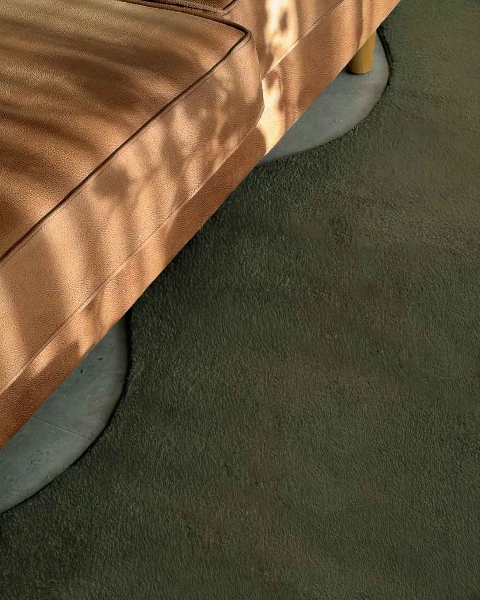 Sandara Olive Scallop Washable Rug - Image 6