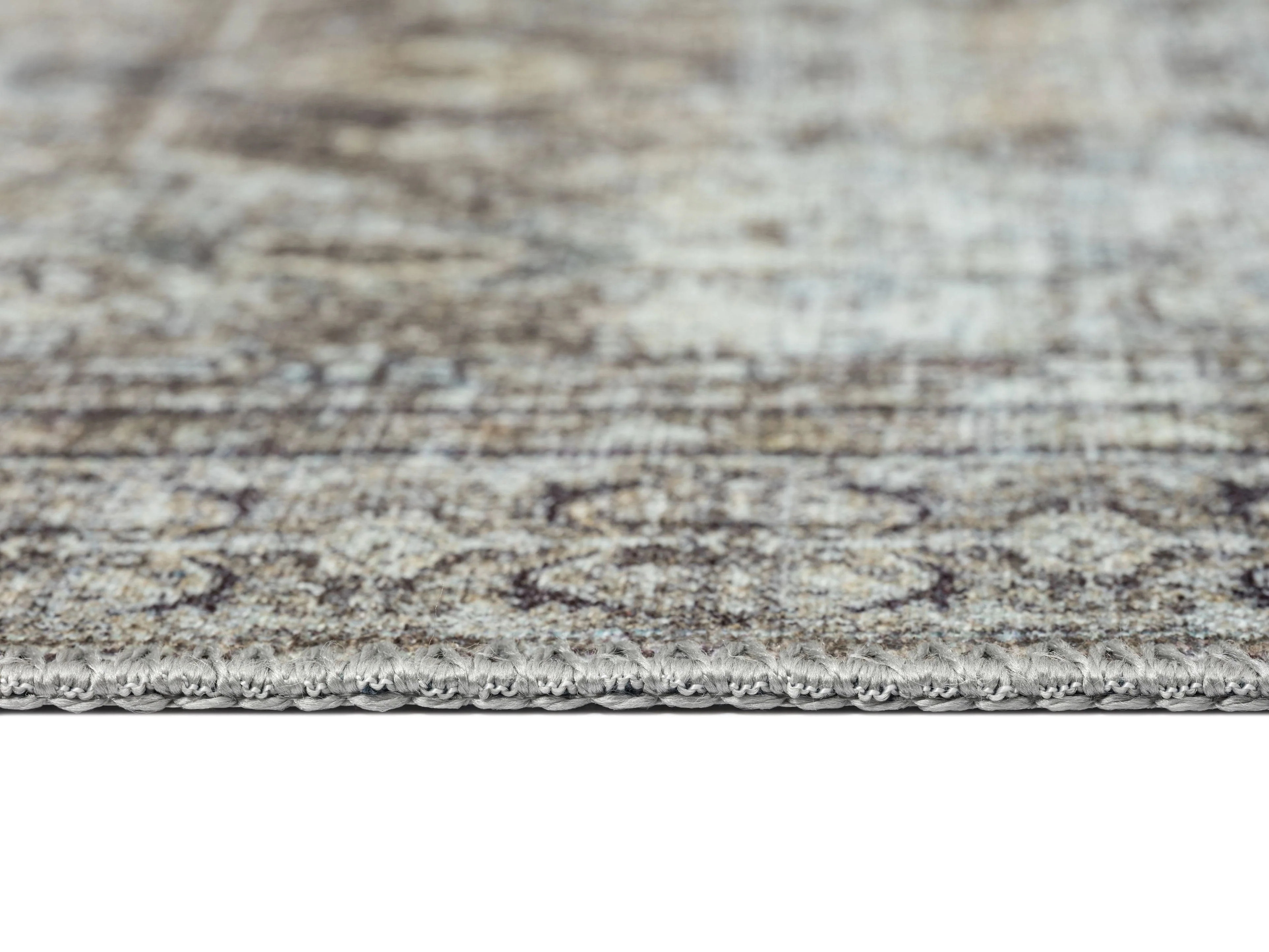 Santi Green and Grey Traditional Distressed Washable Rug - Image 21