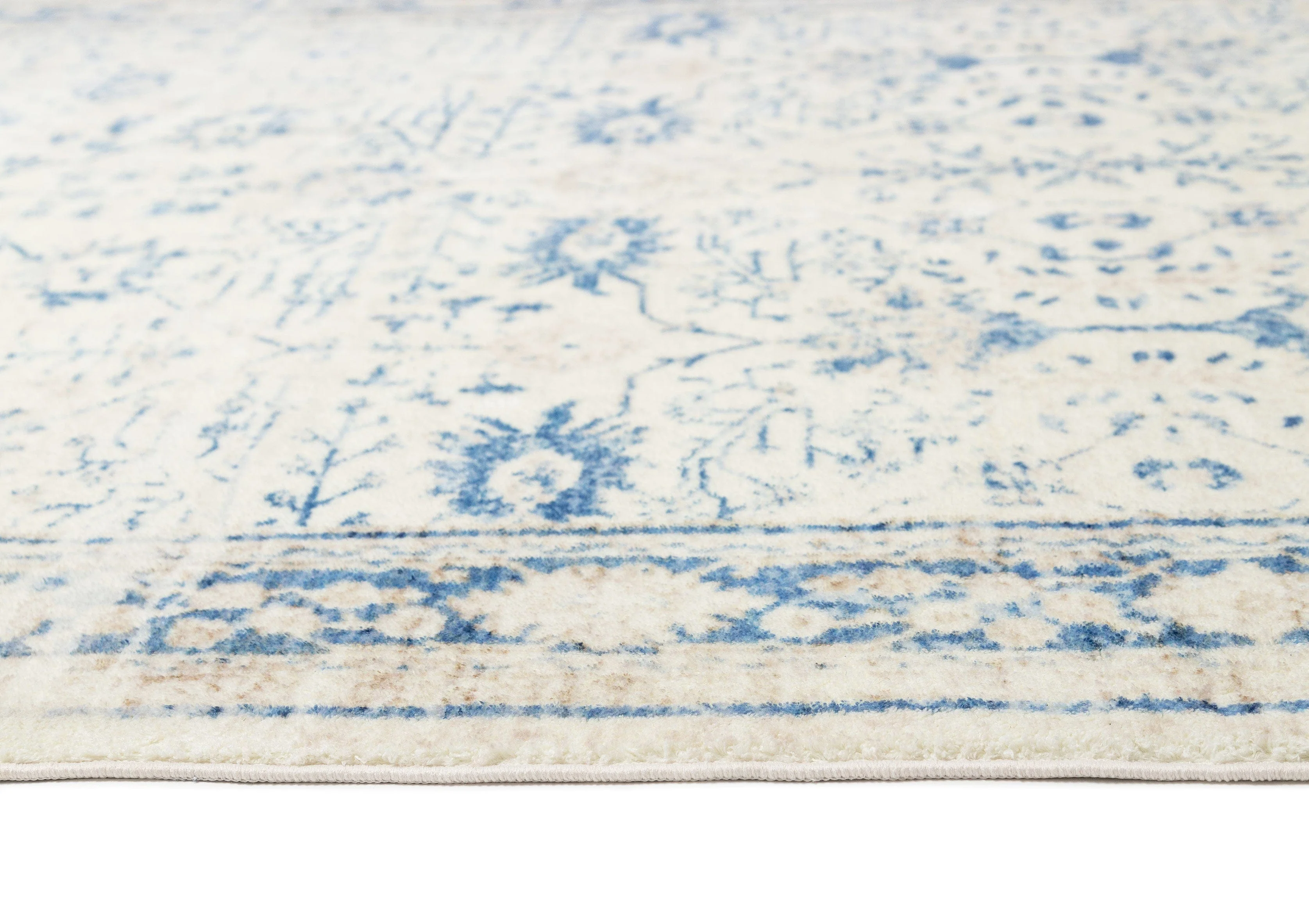 Sarafina Blue and Grey Distressed Washable Rug - Image 18