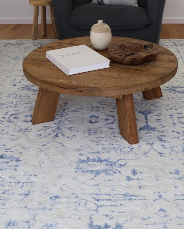 Sarafina Blue and Grey Distressed Washable Rug - Image 2