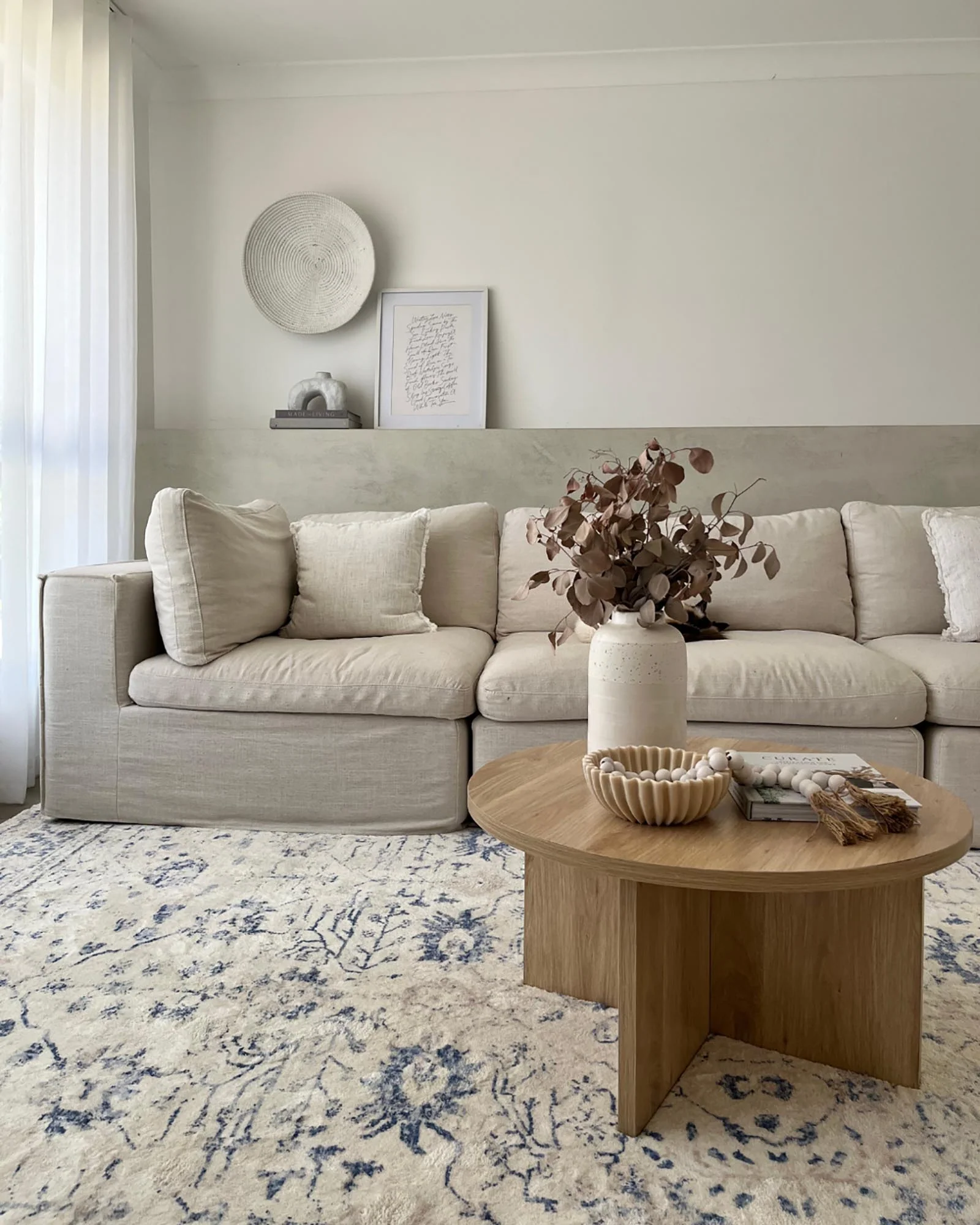 Sarafina Blue and Grey Distressed Washable Rug - Image 6