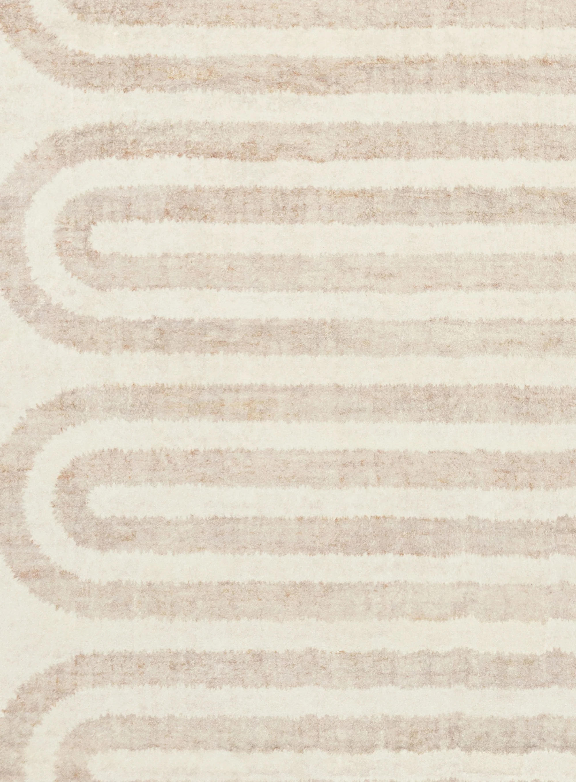 Sargola Ivory Curve Pattern Washable Rug - Image 14