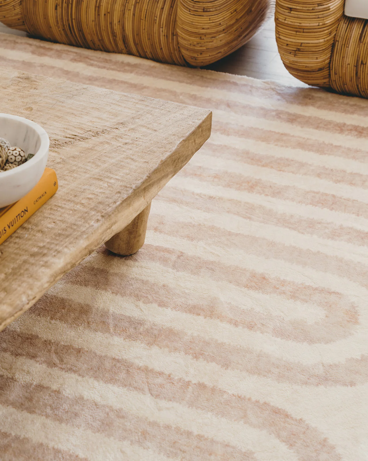 Sargola Ivory Curve Pattern Washable Rug - Image 8