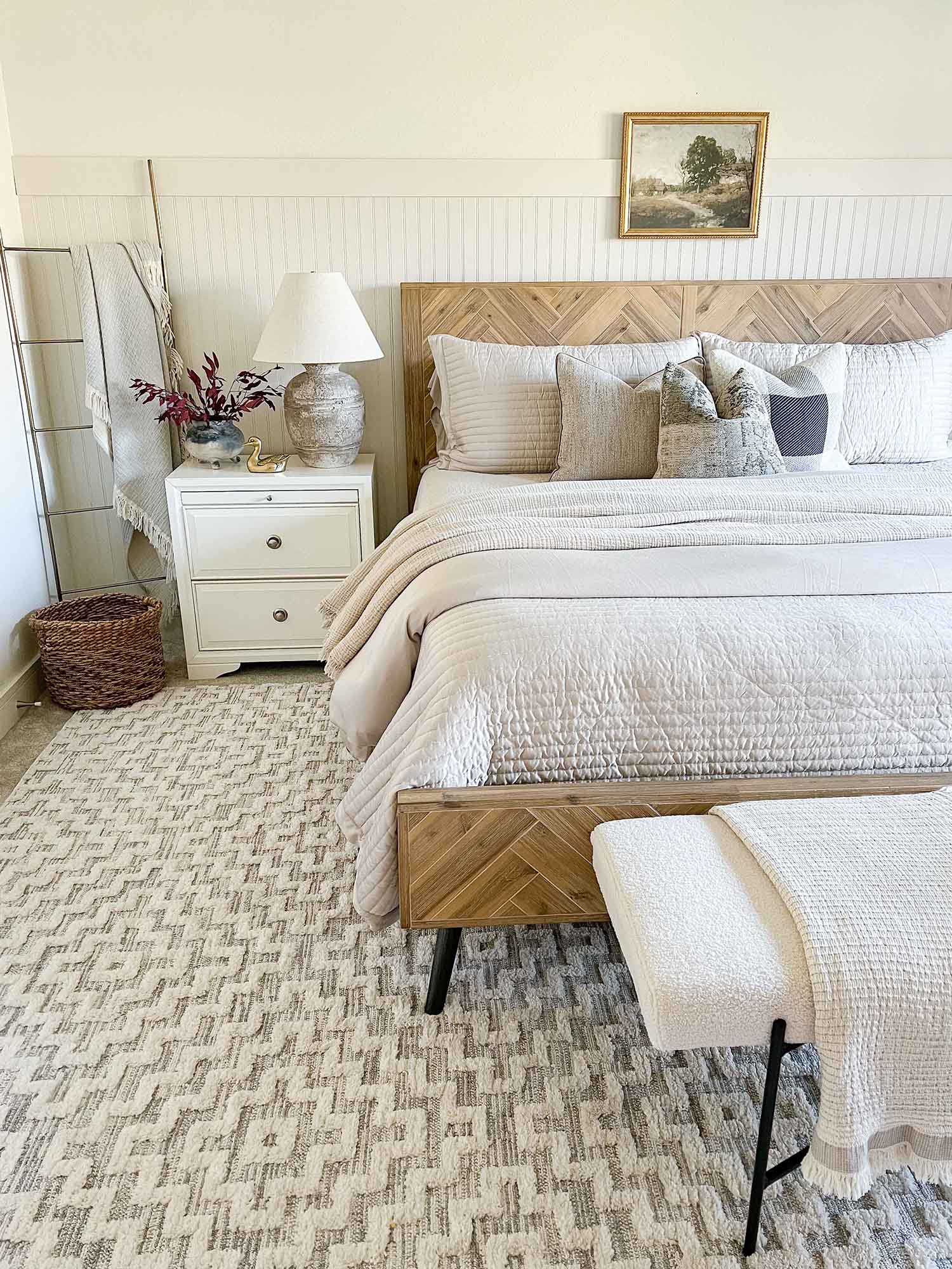 Sarita Ivory and Grey Geometric Textured Rug - Image 16