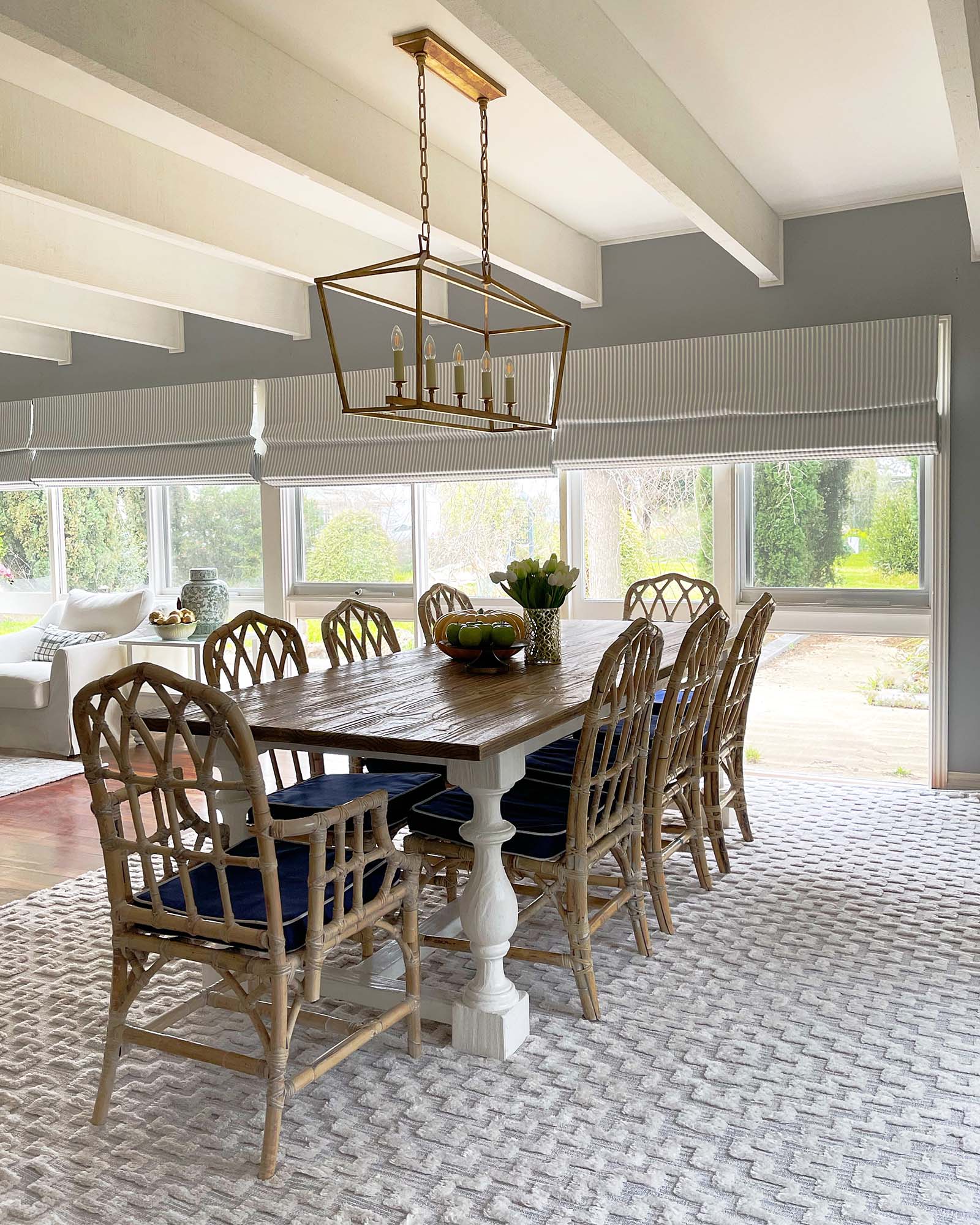 Sarita Ivory and Grey Geometric Textured Rug - Image 3