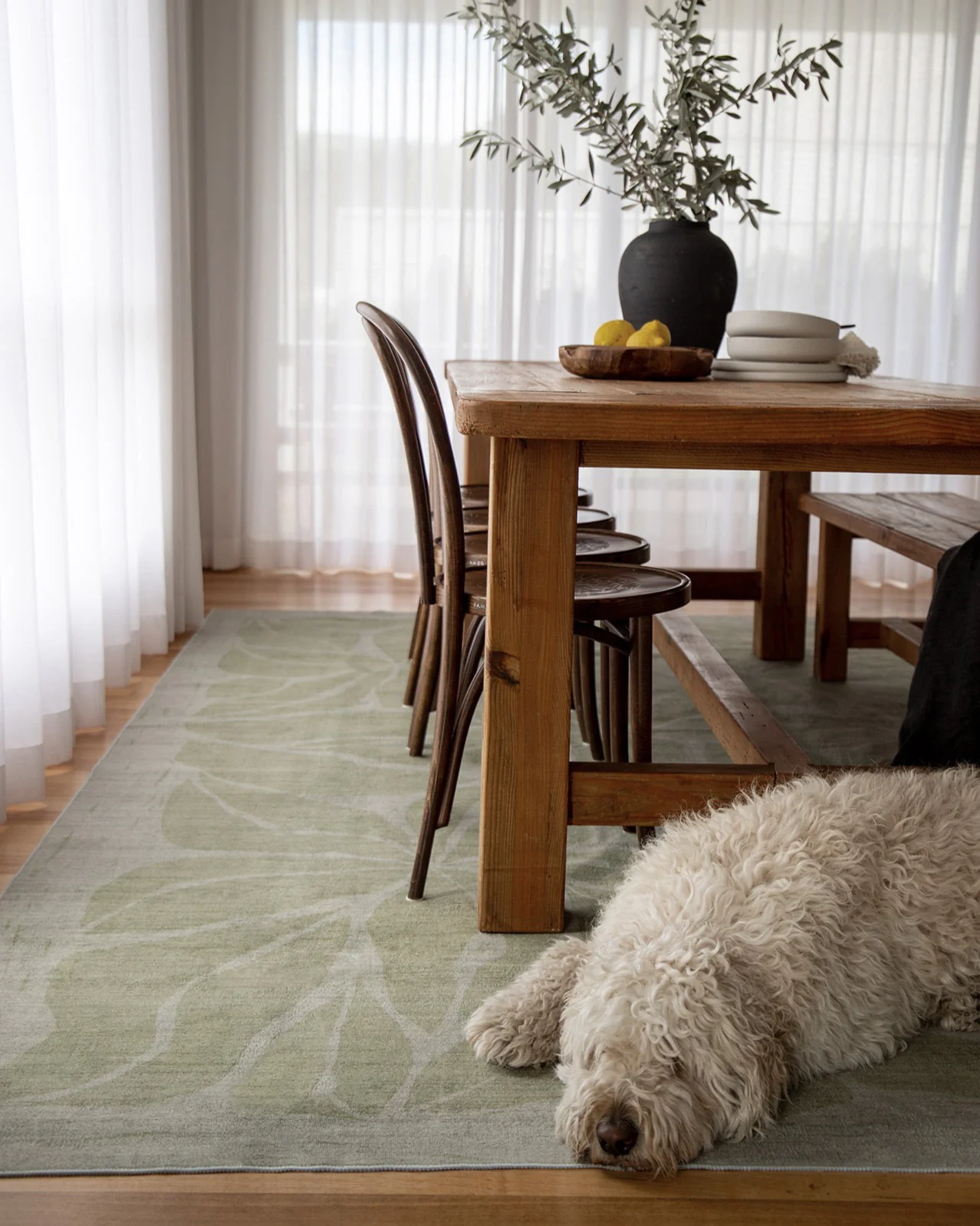 Savona Green Botanical Washable Rug - Image 6