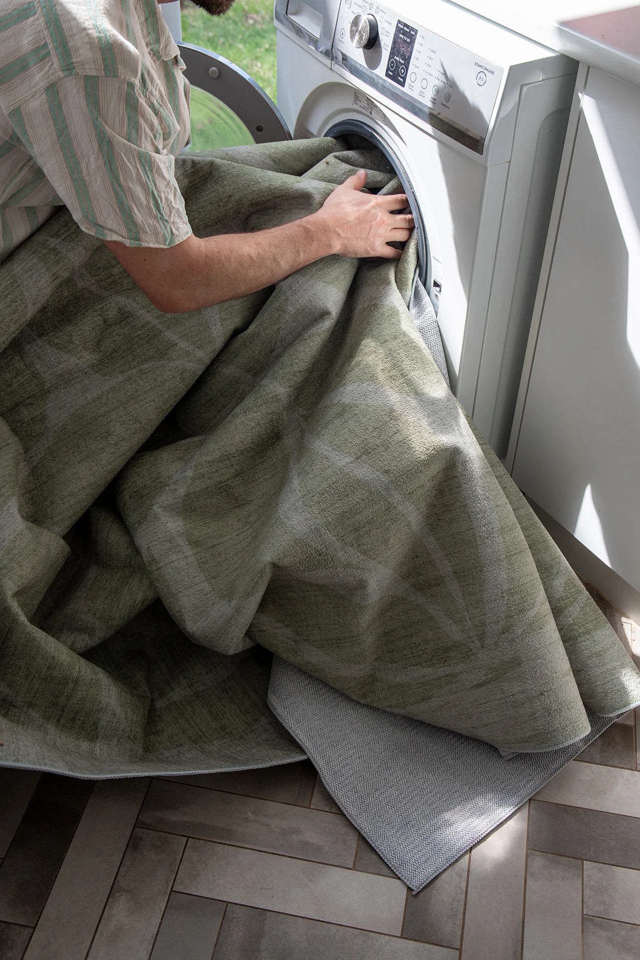 Savona Green Botanical Washable Rug - Image 8