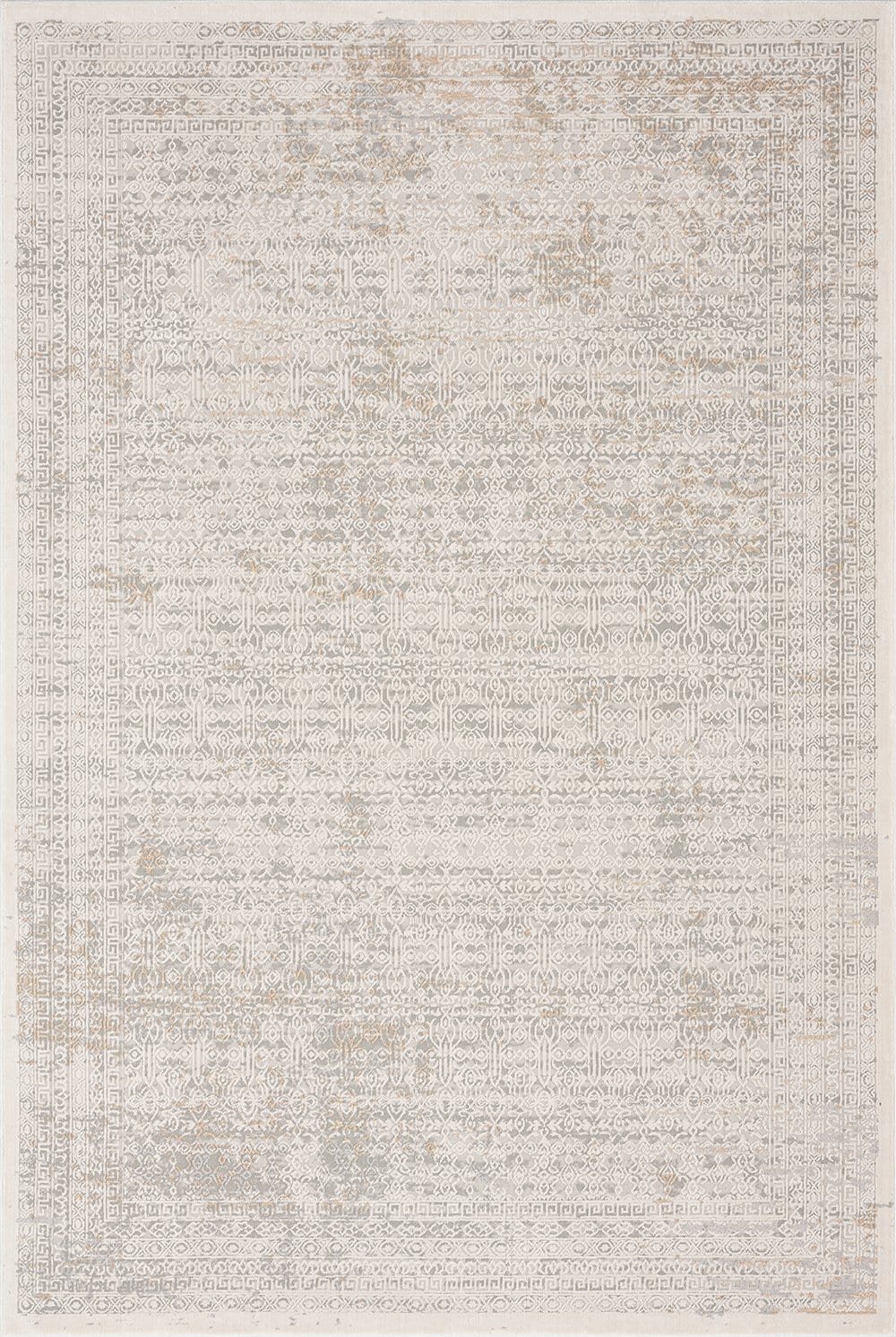 Seda Cream Ivory And Grey Traditional Floral Rug