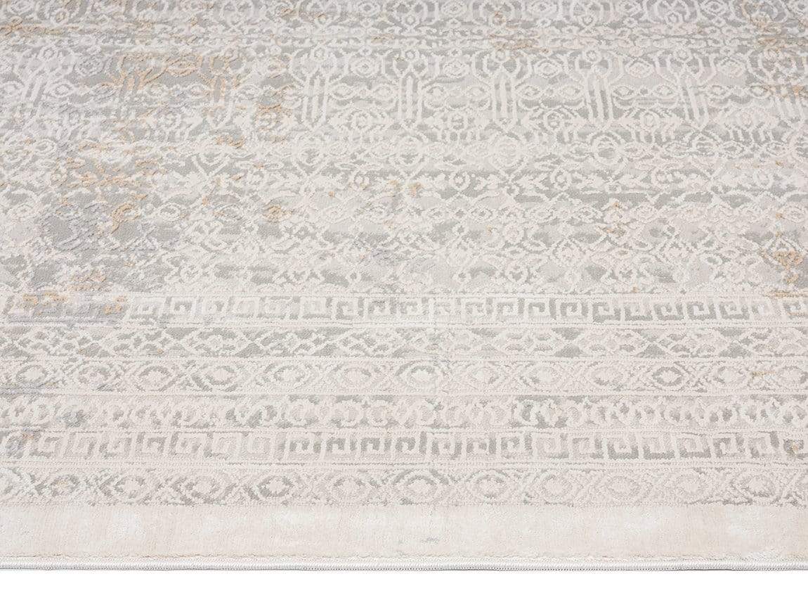 Seda Cream Ivory And Grey Traditional Floral Rug - Image 12
