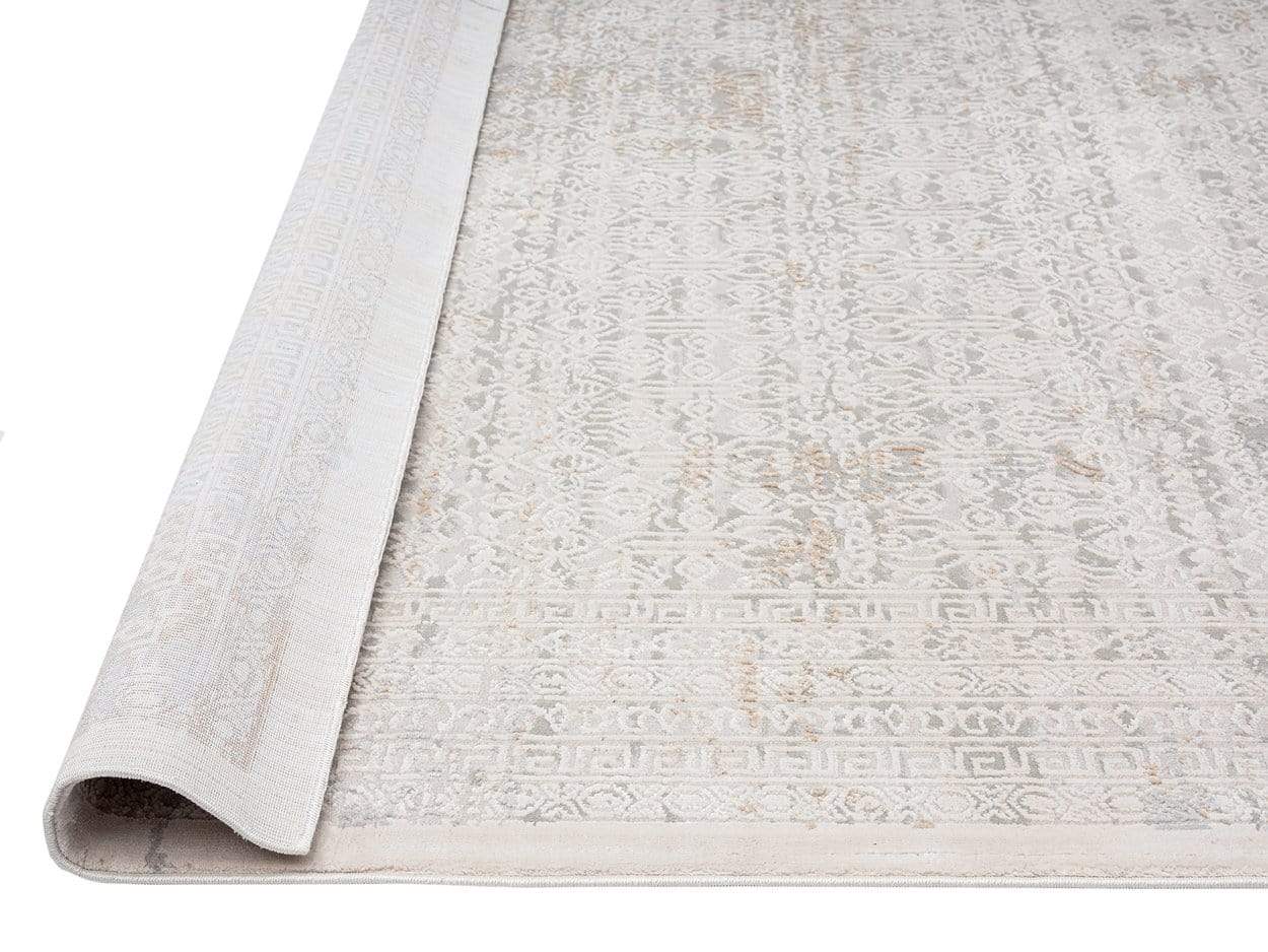 Seda Cream Ivory And Grey Traditional Floral Rug - Image 13