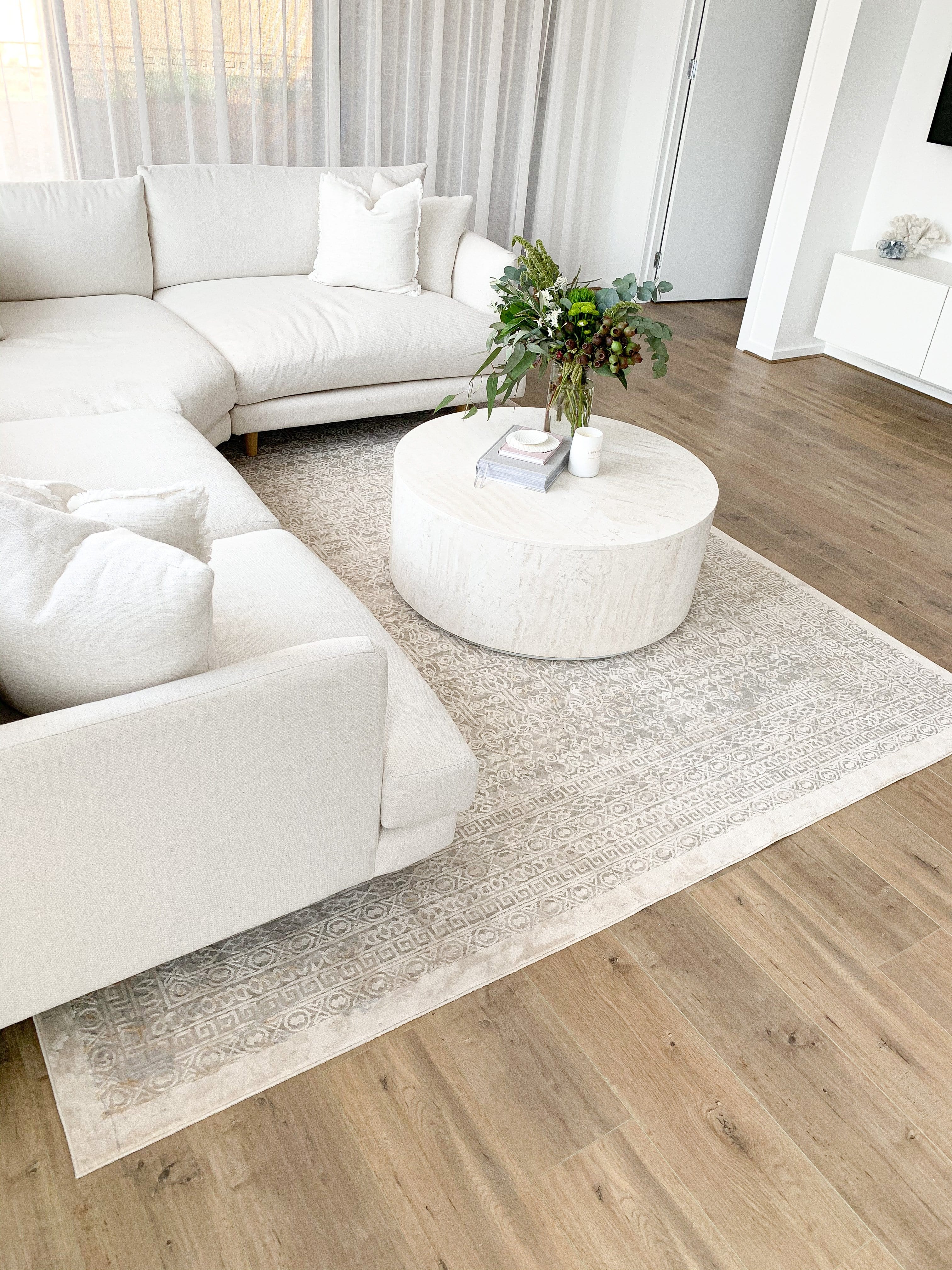 Seda Cream Ivory And Grey Traditional Floral Rug - Image 8
