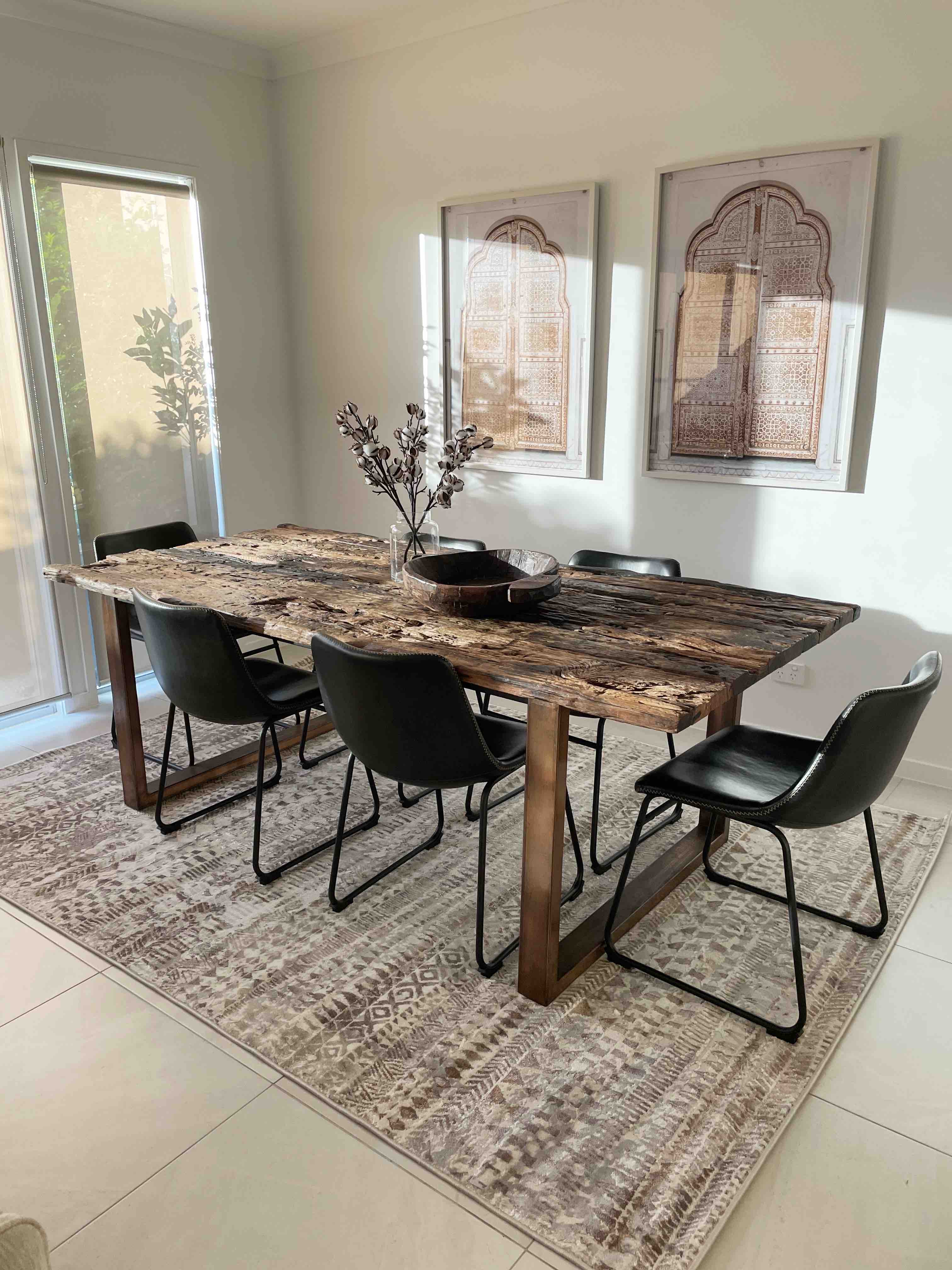 Selma Brown Grey And Ivory Distressed Tribal Rug - Image 4