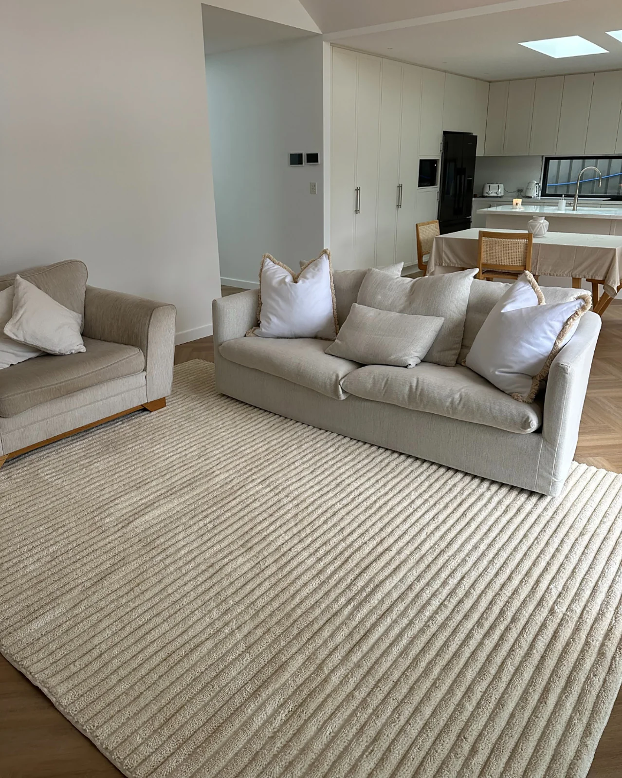 Senna Ivory Striped Rug - Image 2