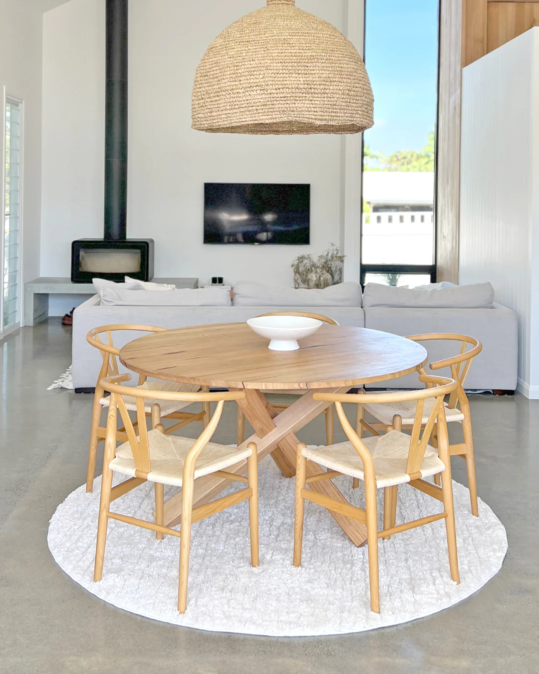 Serena Ivory Cream Textured Round Rug - Image 10