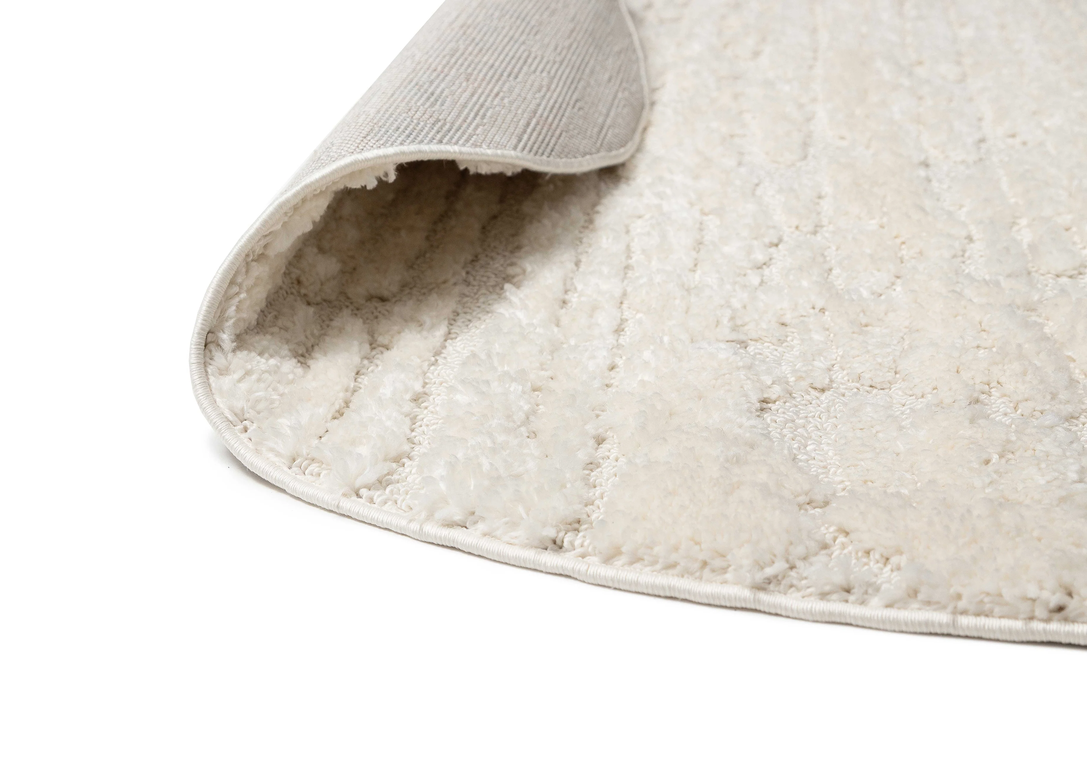 Serena Ivory Cream Textured Round Rug - Image 12