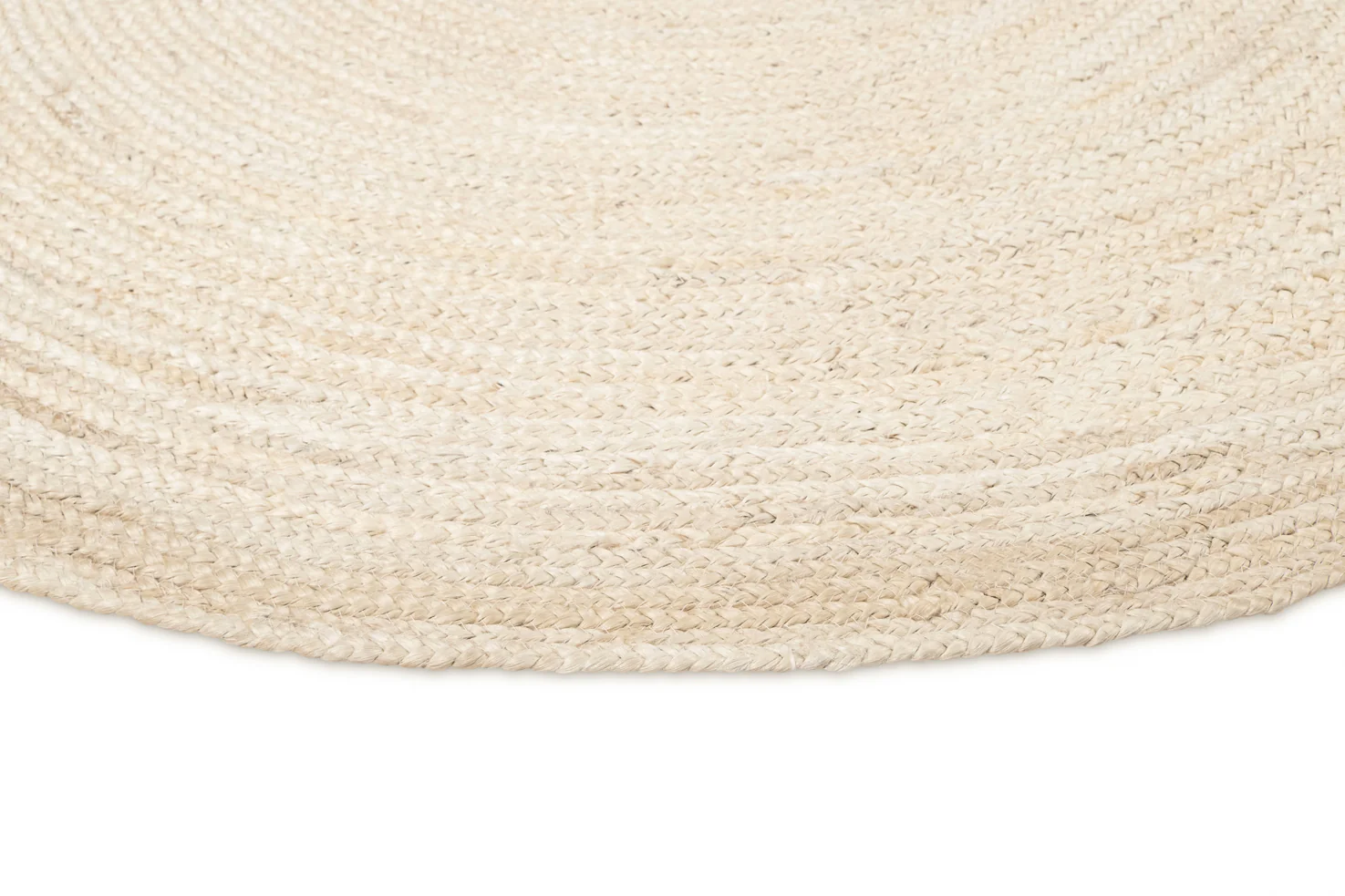 Sete Bleached Hand-Braided Round Jute Rug - Image 9