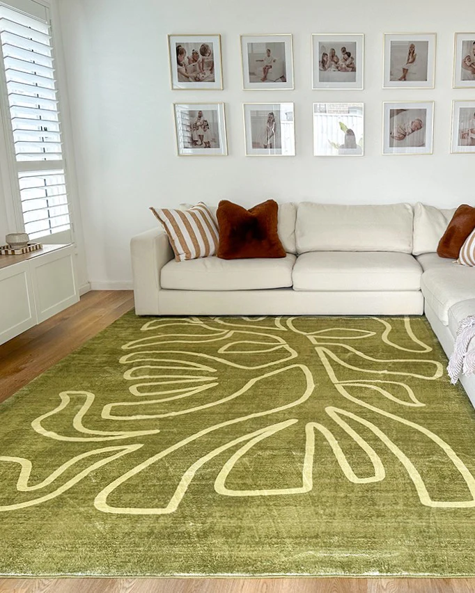 Shandi Green Hand Drawn Washable Rug - Image 2
