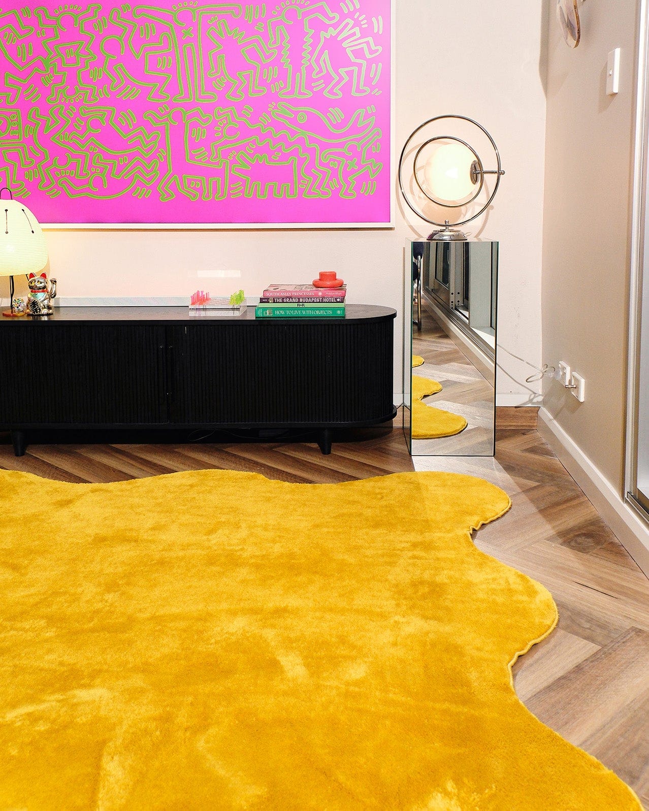Sharra Mustard Yellow Scallop Washable Rug - Image 10