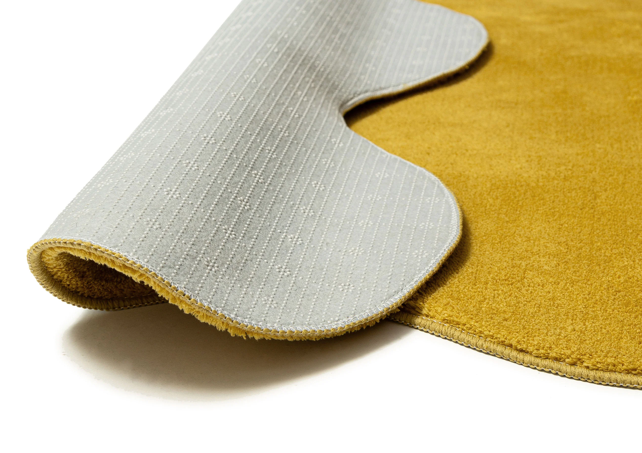 Sharra Mustard Yellow Scallop Washable Rug - Image 14