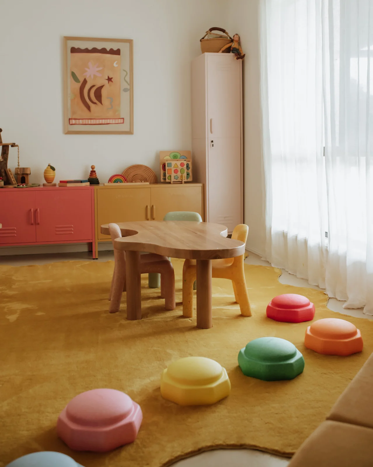 Sharra Mustard Yellow Scallop Washable Rug - Image 2