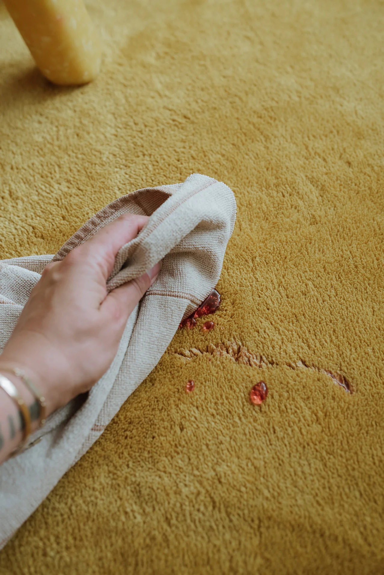 Sharra Mustard Yellow Scallop Washable Rug - Image 9