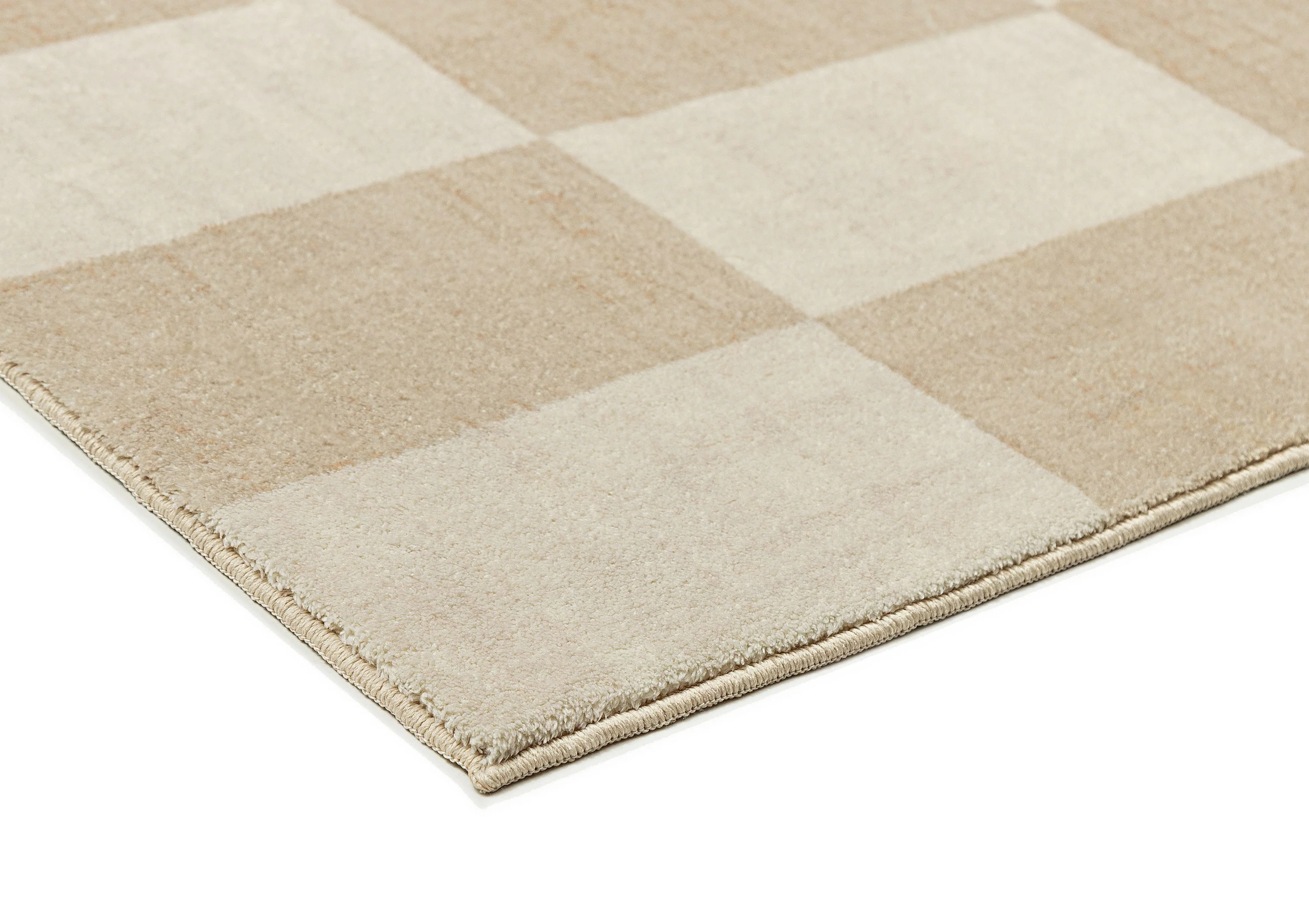 Shira Neutral Beige Checkered Washable Rug - Image 17