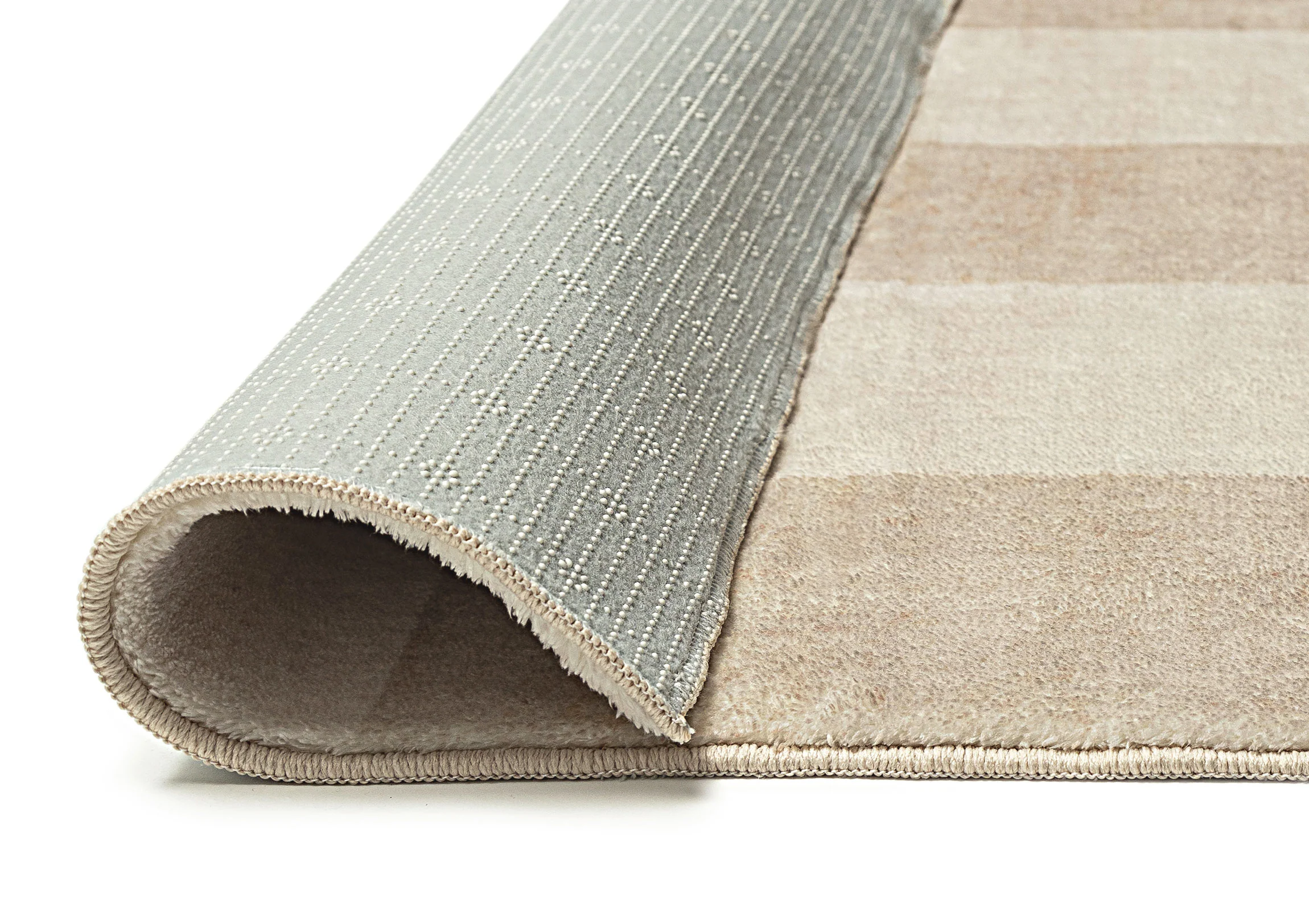 Shira Neutral Beige Checkered Washable Rug - Image 19