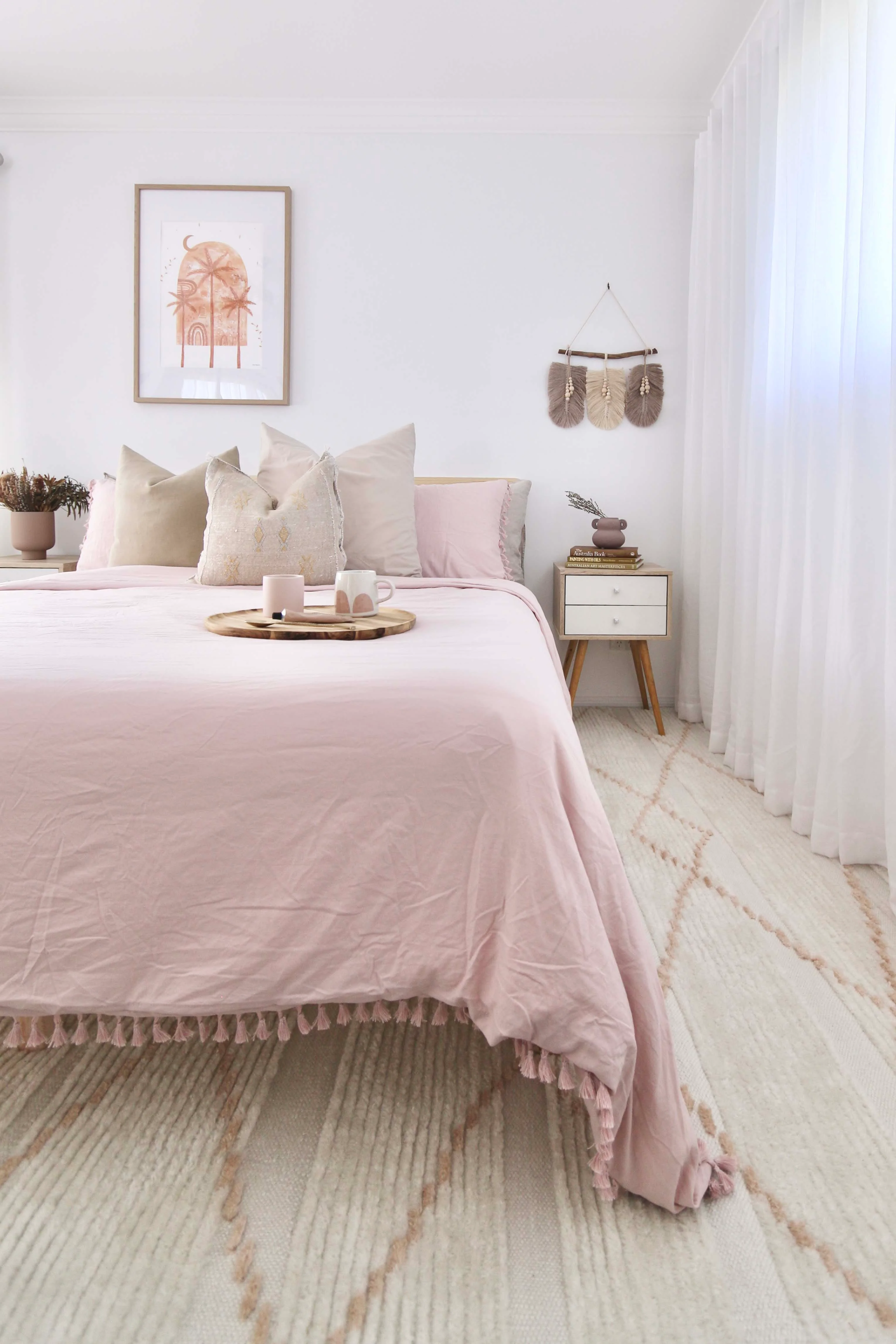 Shona Ivory and Peach Tribal P.E.T Rug - Image 14