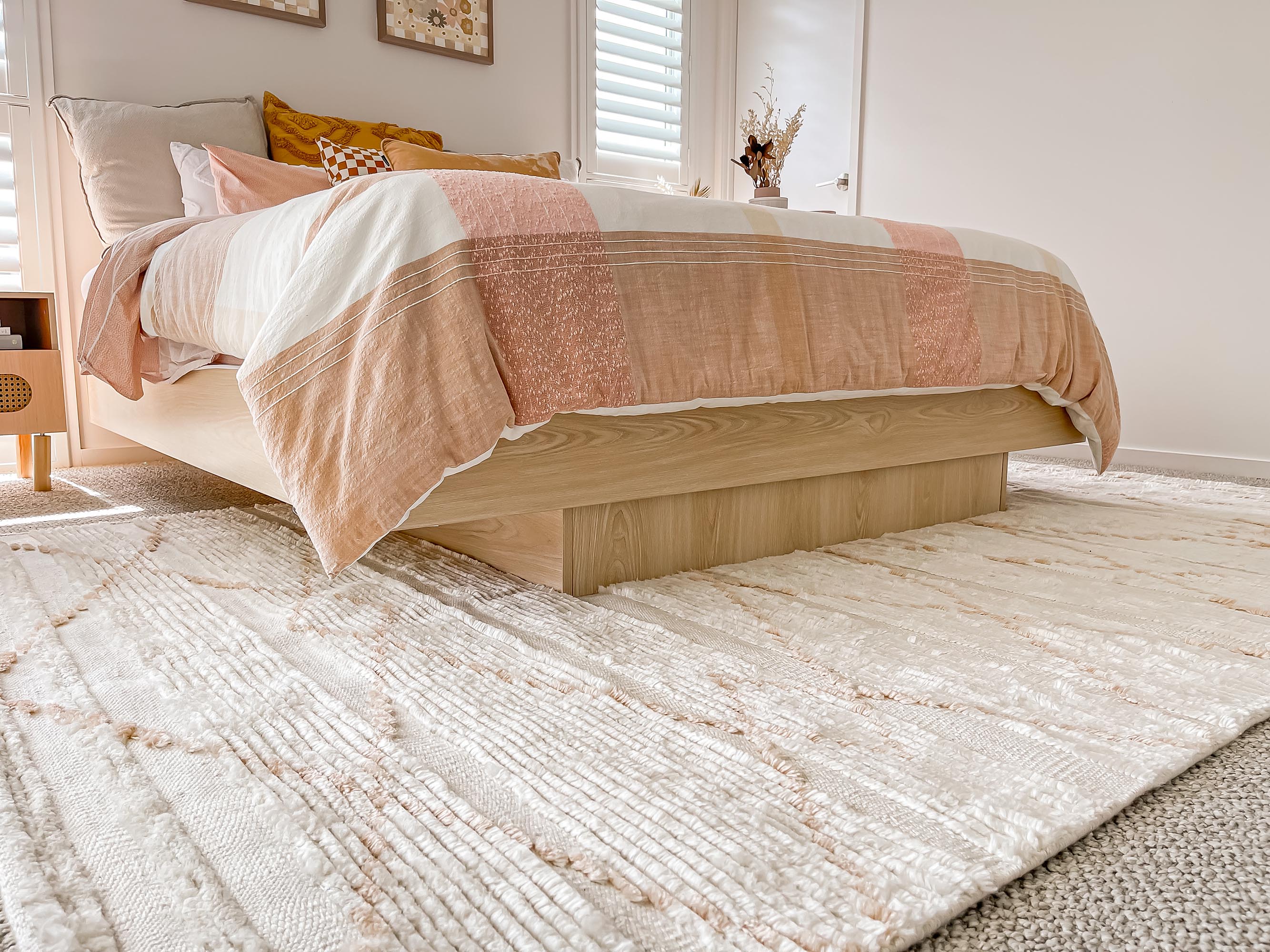 Shona Ivory and Peach Tribal P.E.T Rug - Image 17