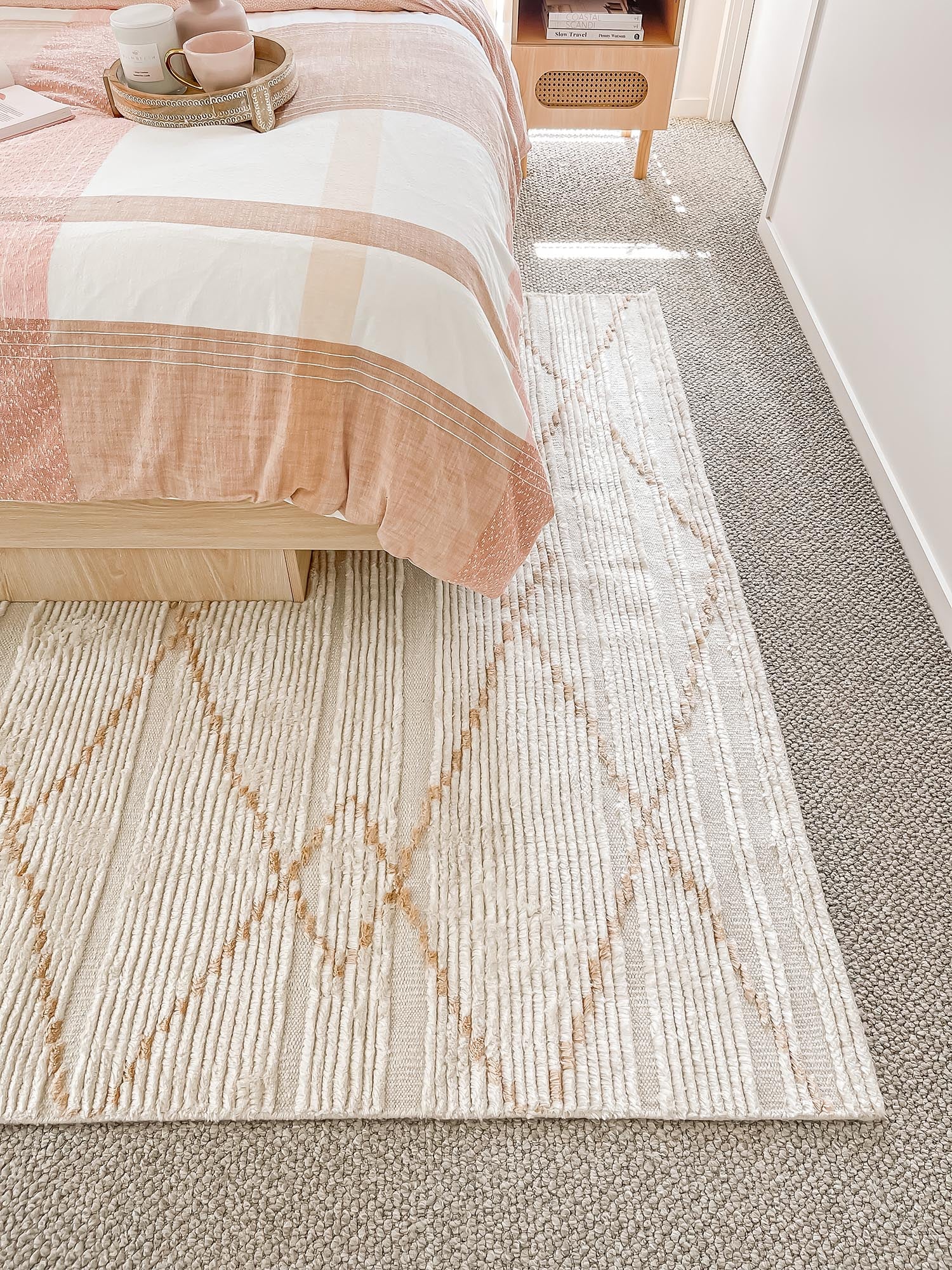 Shona Ivory and Peach Tribal P.E.T Rug - Image 19