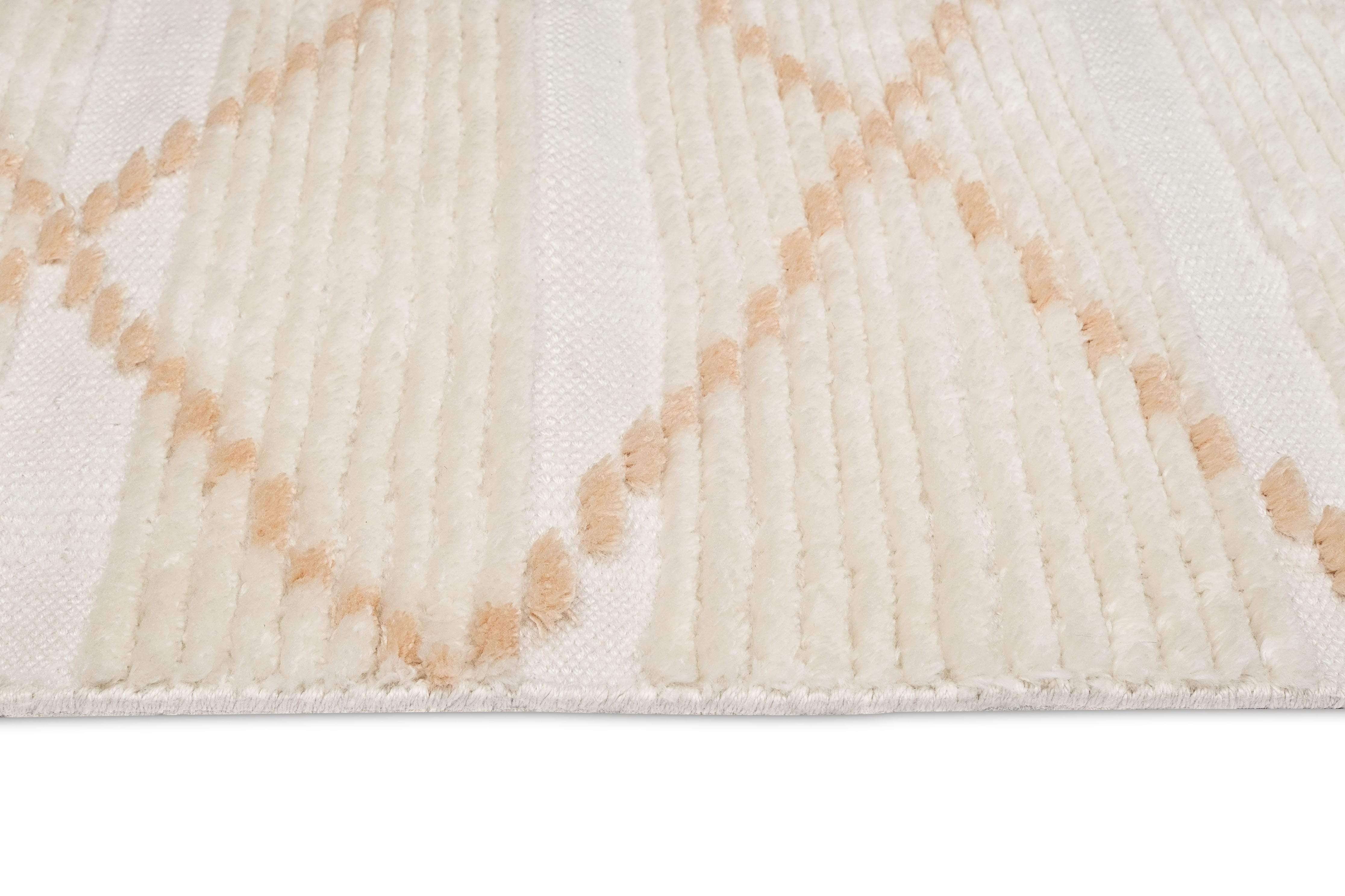 Shona Ivory and Peach Tribal P.E.T Rug - Image 9