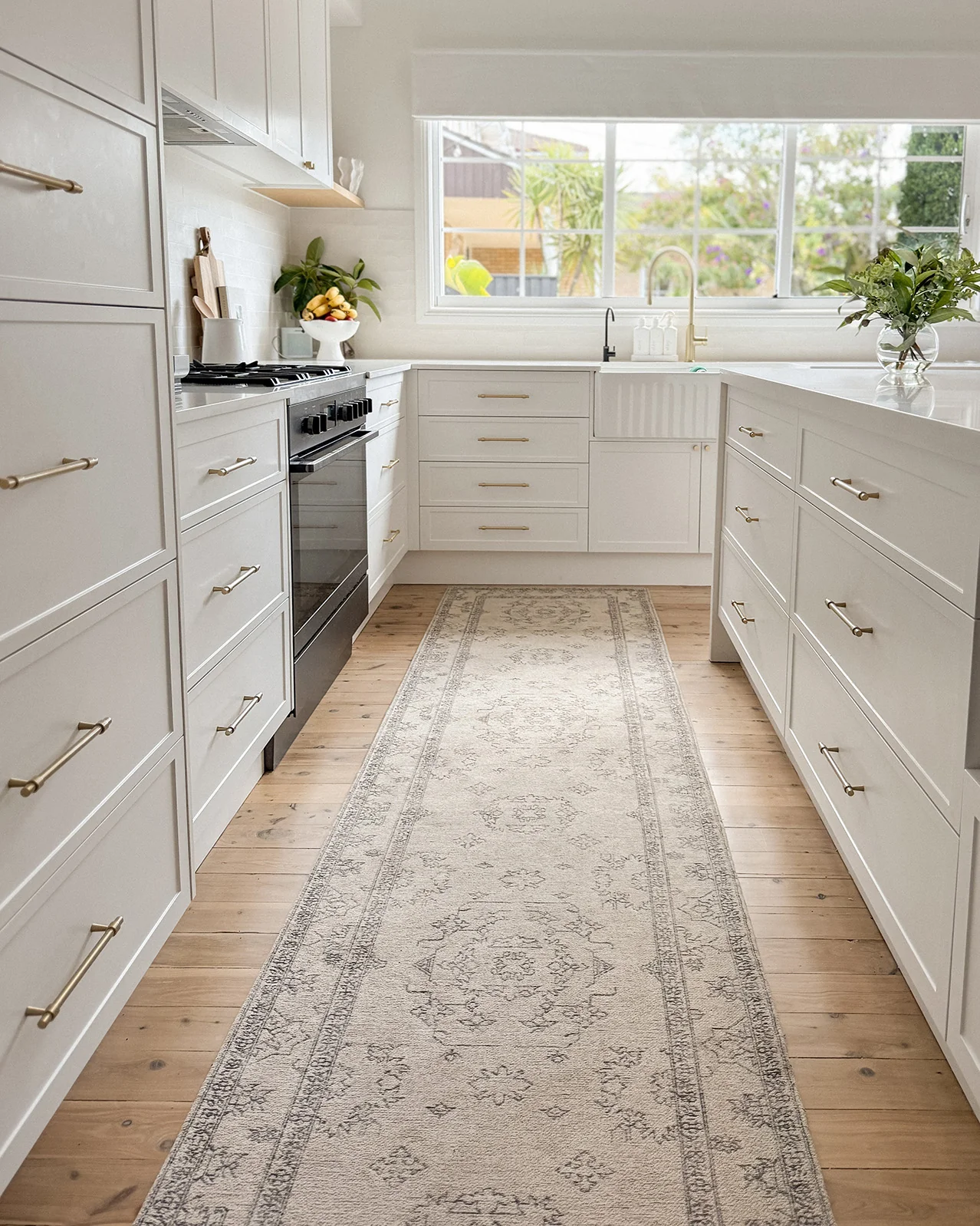 Sienna Beige and Black Scandi Pattern Runner Rug - Image 2