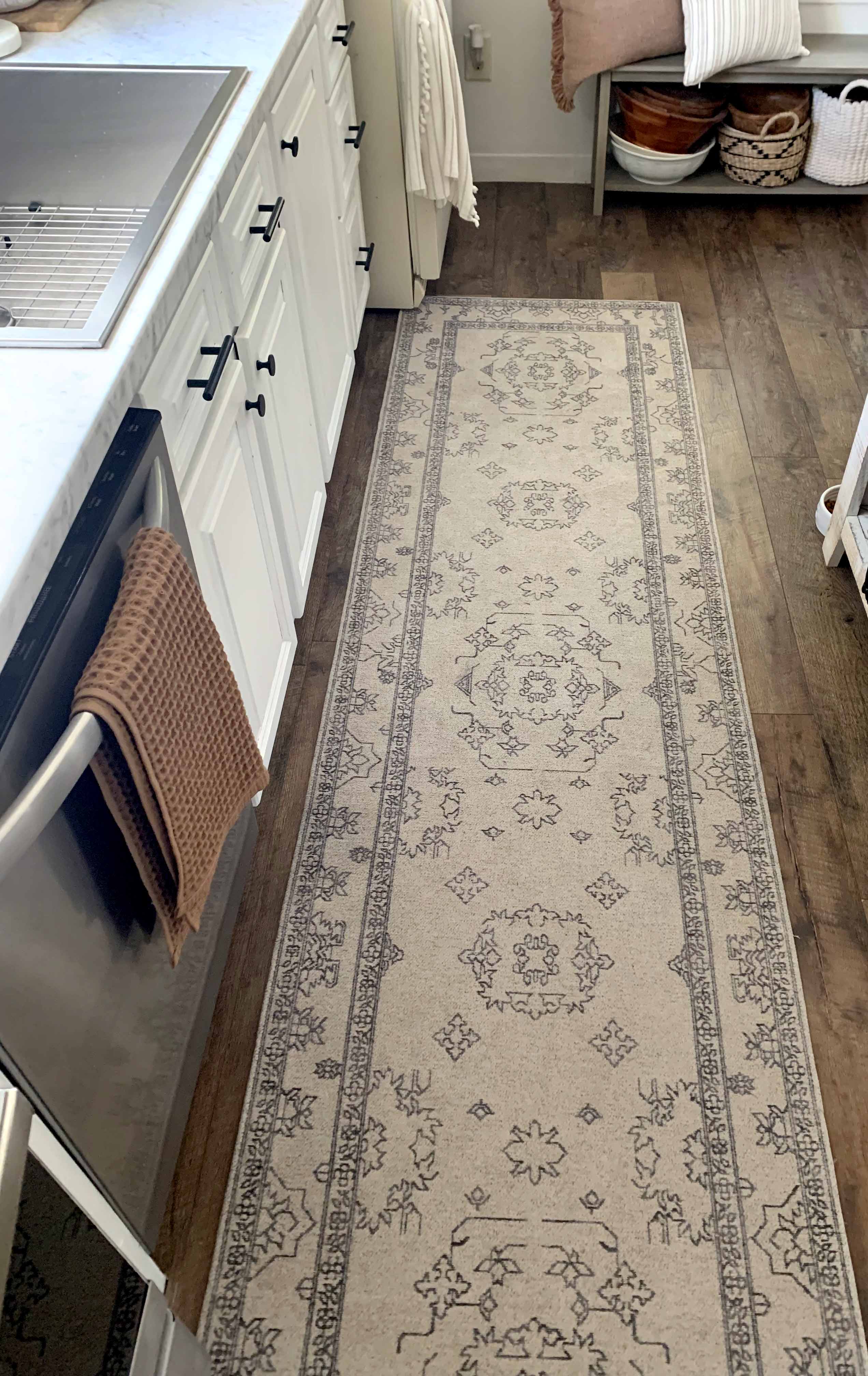 Sienna Beige and Black Scandi Pattern Runner Rug - Image 6
