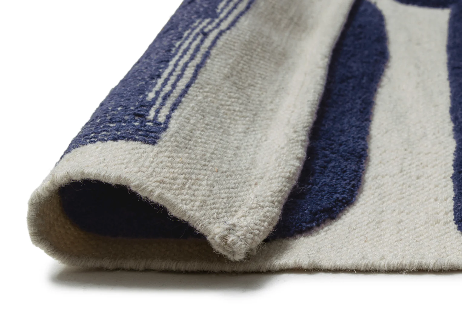 Simora Blue Abstract Washable Wool Rug - Image 10