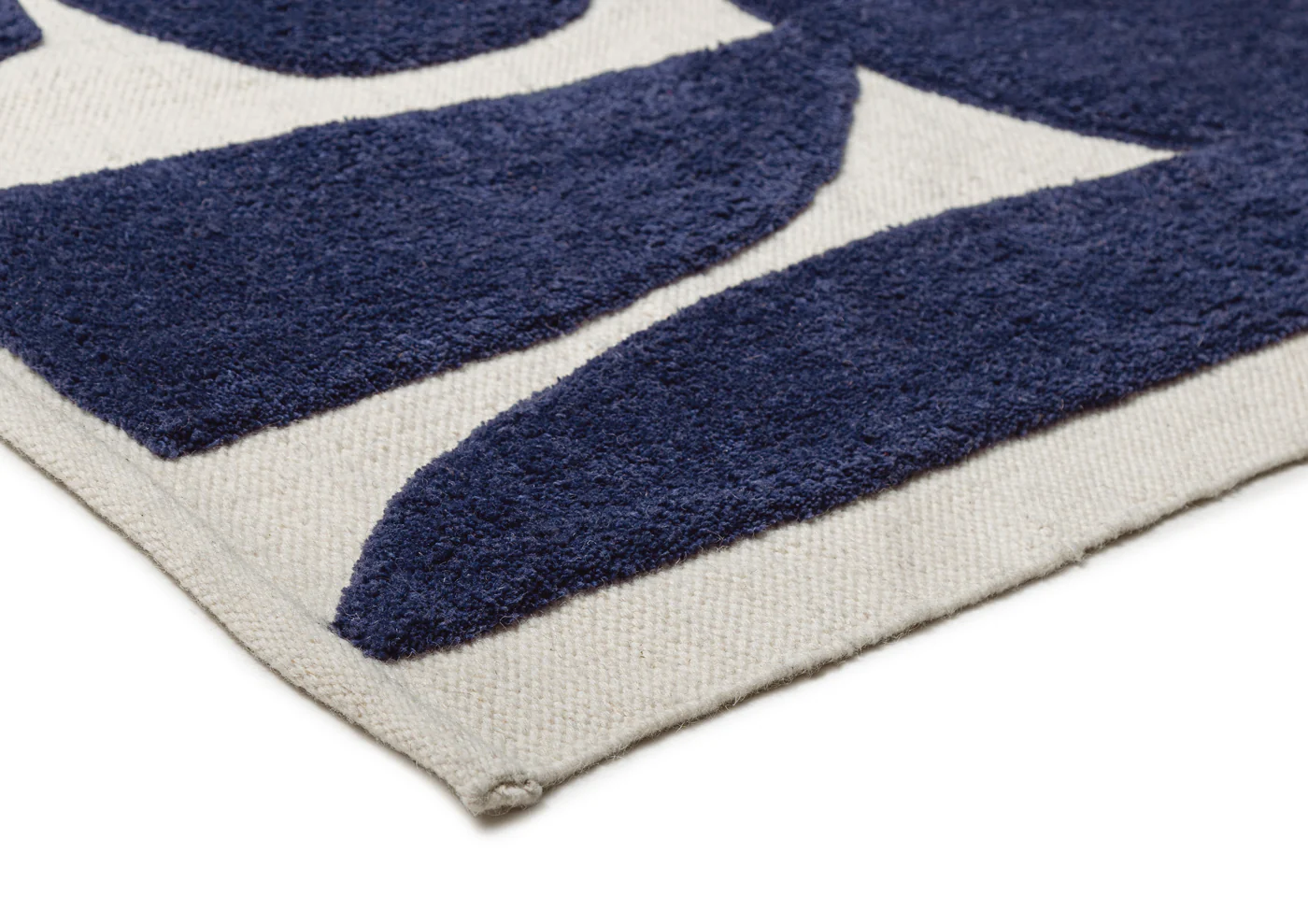 Simora Blue Abstract Washable Wool Rug - Image 8