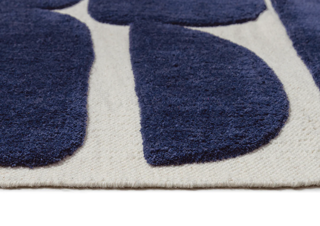 Simora Blue Abstract Washable Wool Rug - Image 9