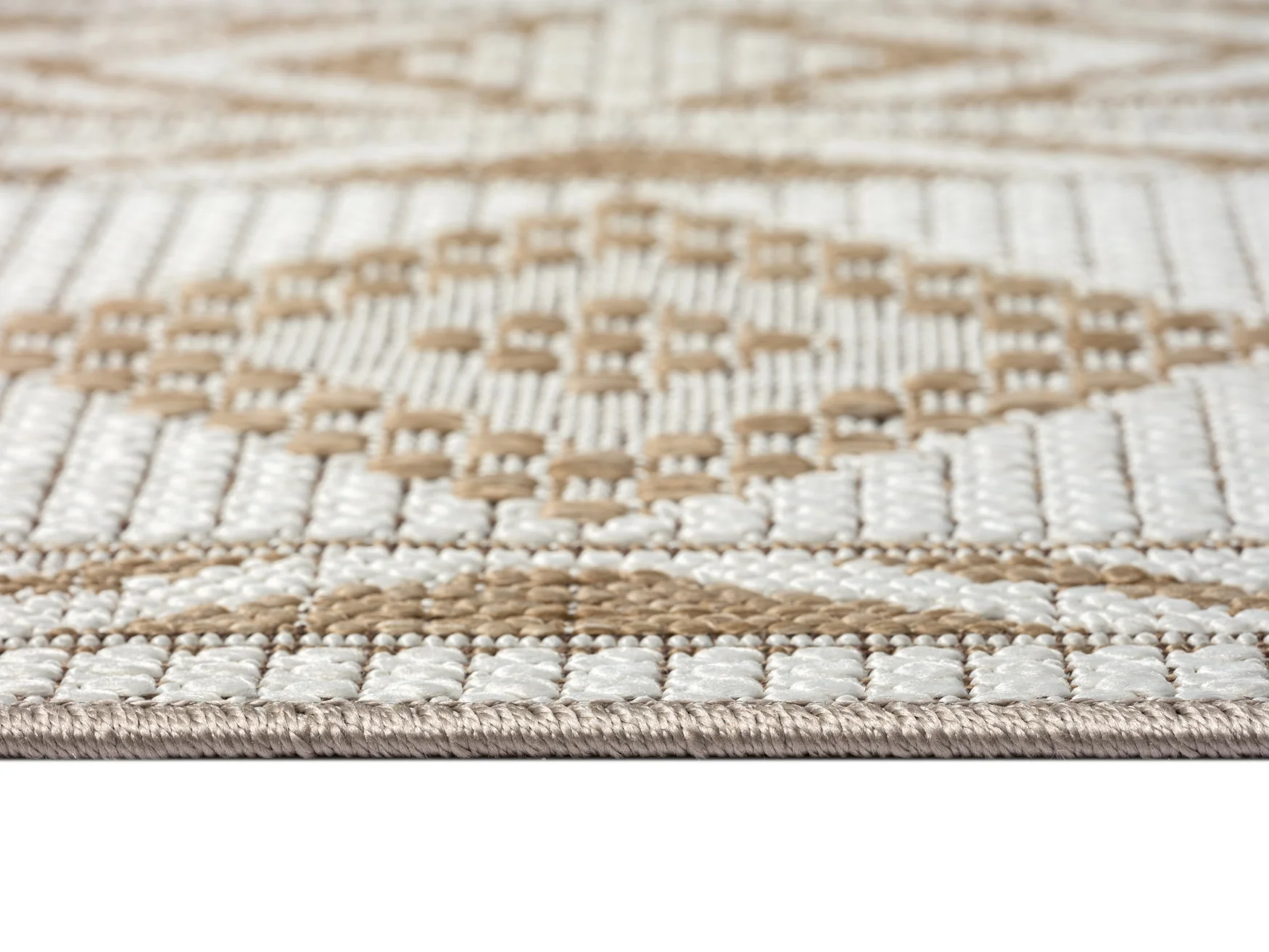 Sitaah Brown and Ivory Tribal Flatweave Indoor Outdoor Rug - Image 18