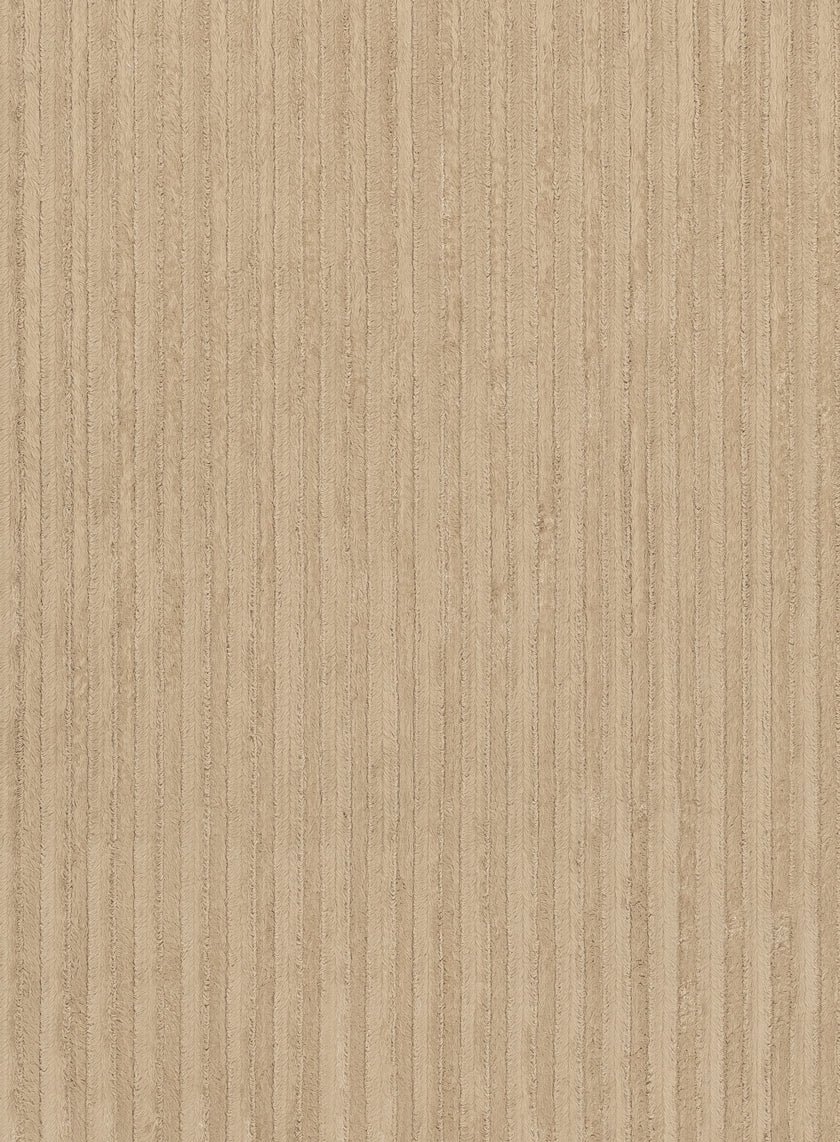 Sitti Beige Striped Washable Faux Fur Runner Rug - Image 9