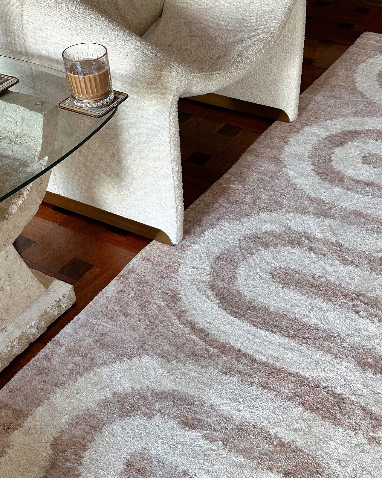 Sloan Beige Curve Pattern Washable Rug - Image 8