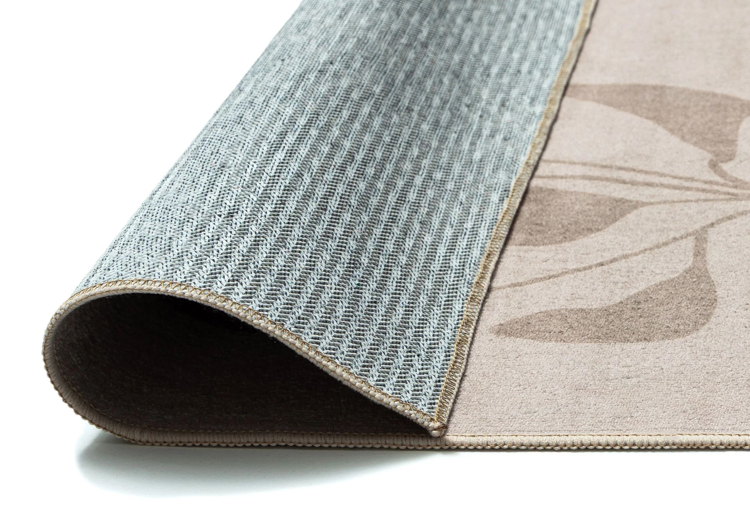 Solange Beige and Brown Botanical Border Washable Rug - Image 9