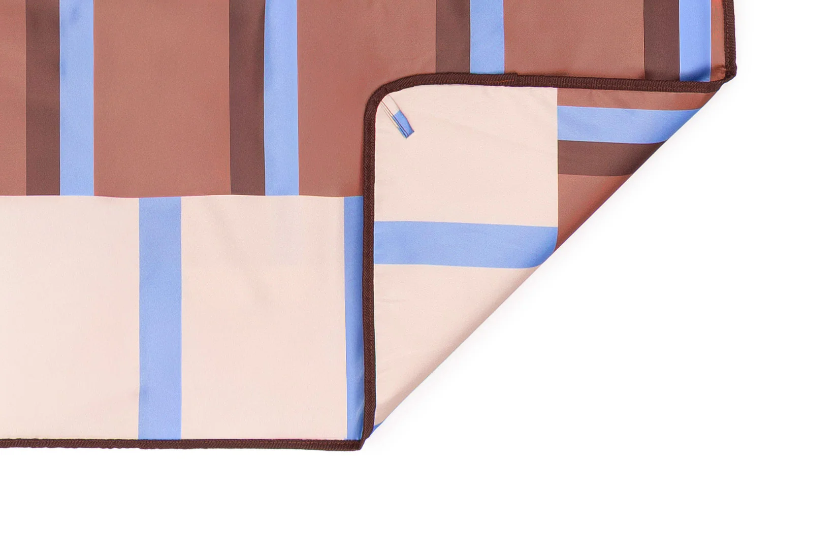 Solari Terracotta Cream and Sky Blue Beach Mat - Image 6