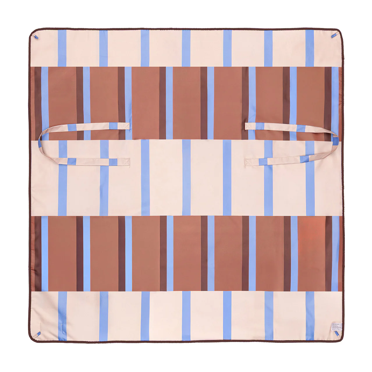 Solari Terracotta Cream and Sky Blue Beach Mat - Image 8