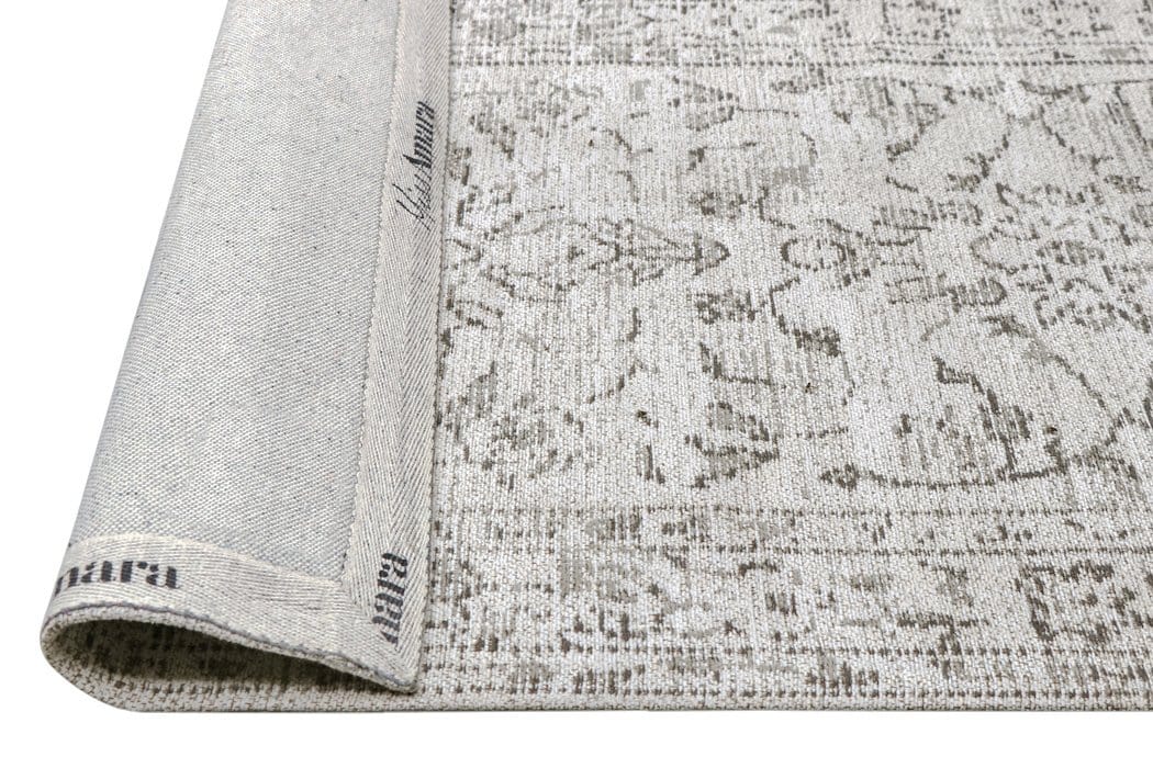 Sonia Beige and Grey Floral Pattern Runner Rug - Image 10
