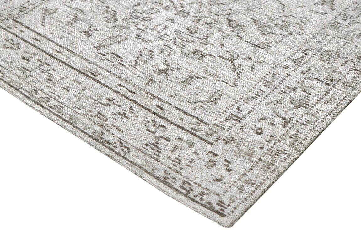 Sonia Beige and Grey Floral Pattern Runner Rug - Image 8