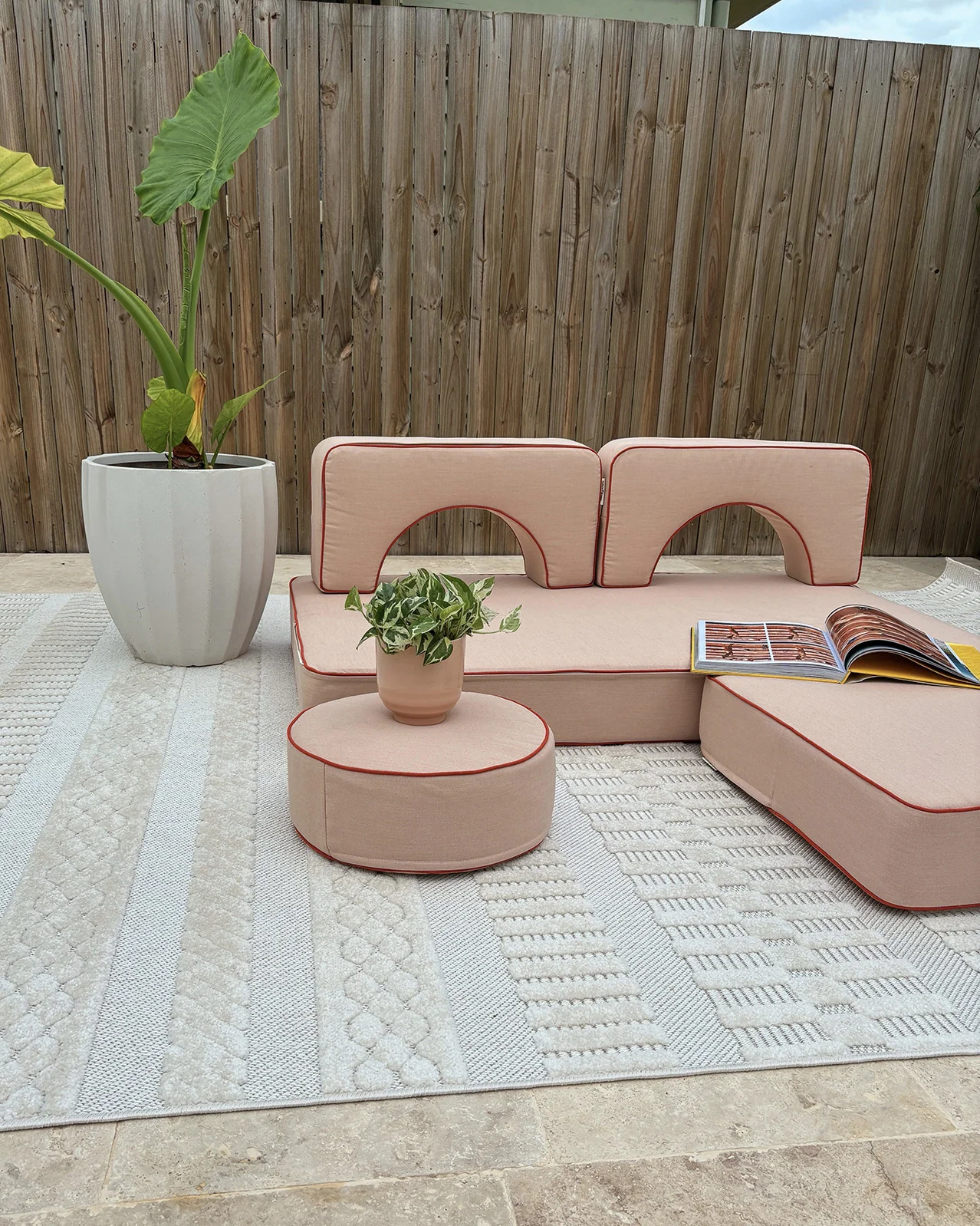 Sophie Ivory Cream Tribal Indoor Outdoor Rug - Image 11