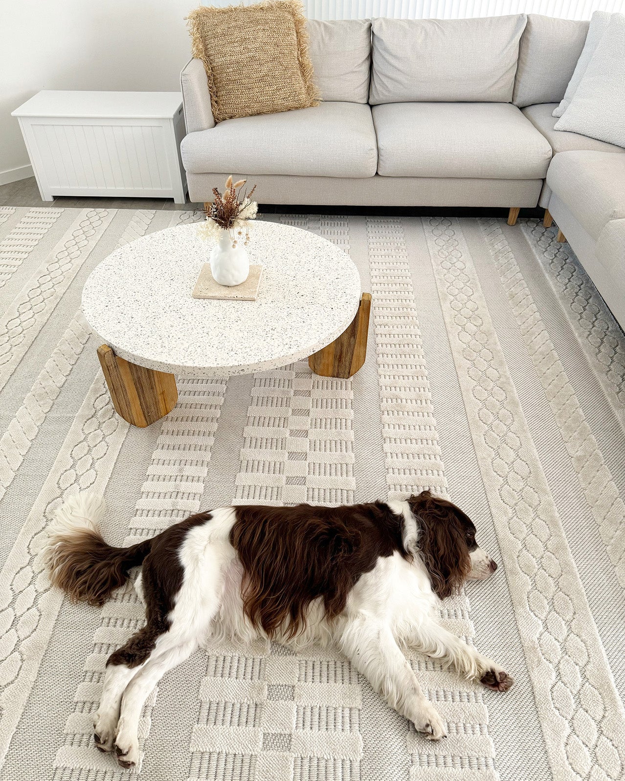 Sophie Ivory Cream Tribal Indoor Outdoor Rug - Image 7