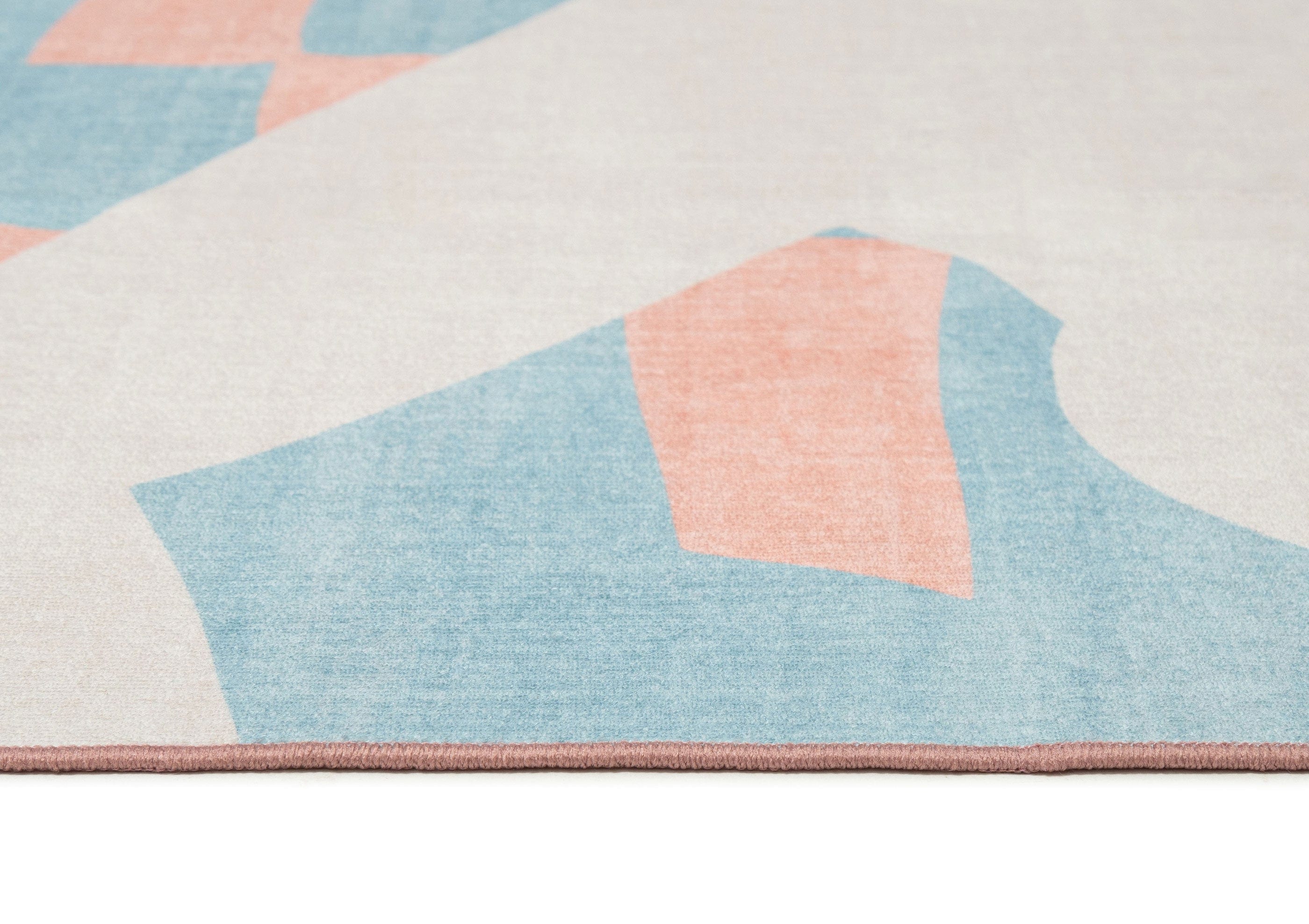 Sorata Pink and Blue Pastel Abstract Rug - Image 7
