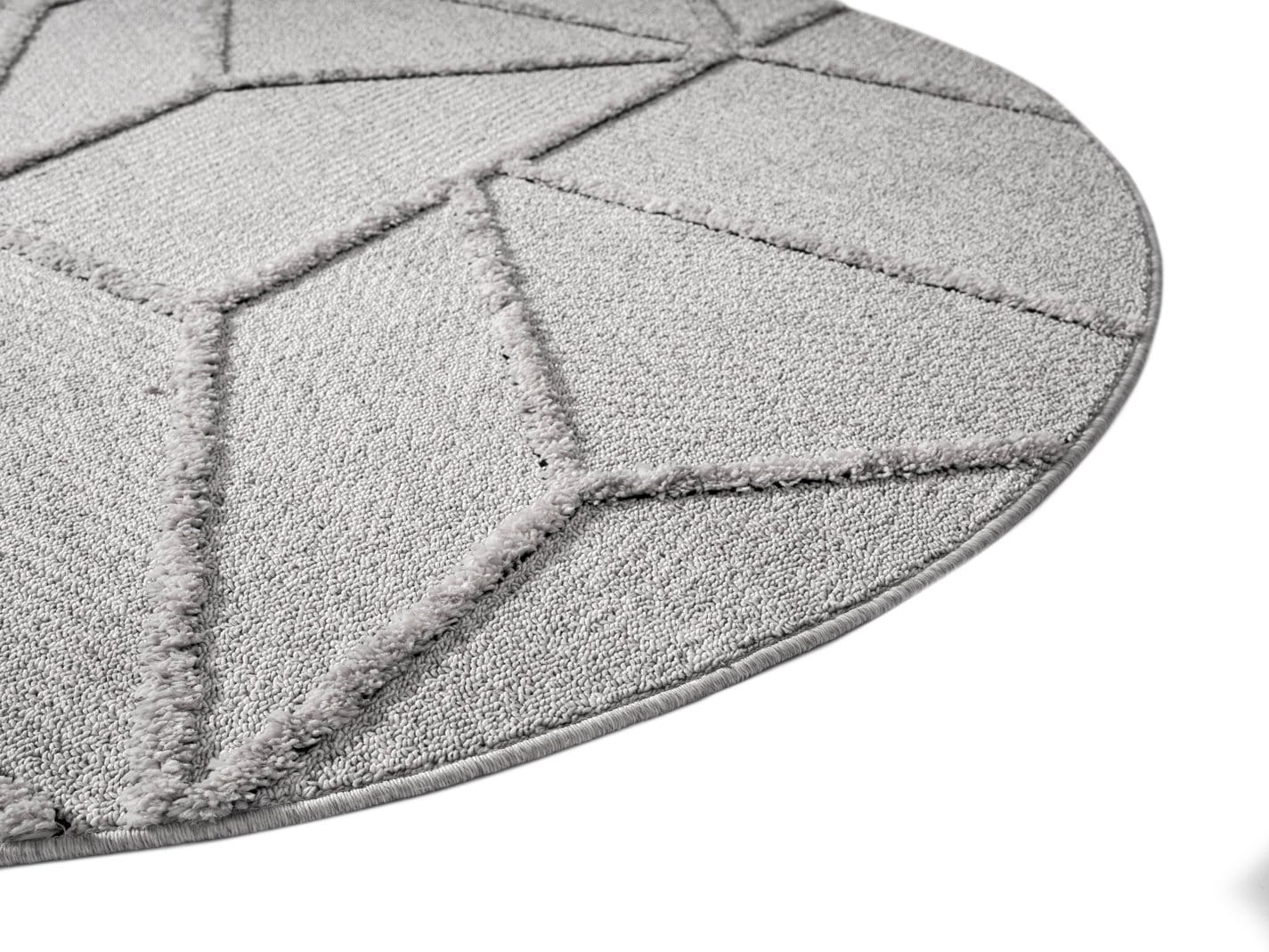 Soraya Grey Abstract Textured Round Rug - Image 6