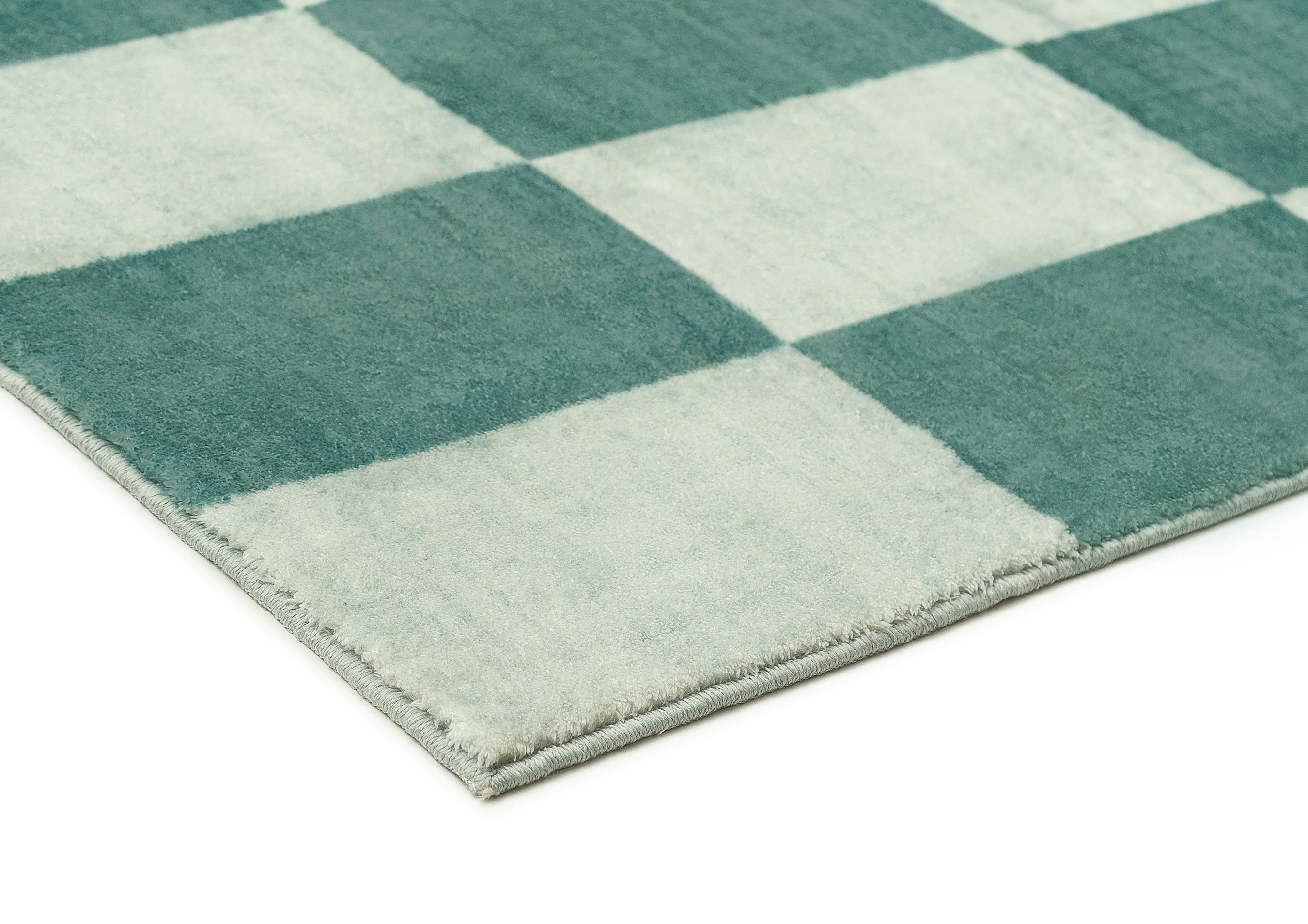 Steffi Green Checkered Washable Rug - Image 10