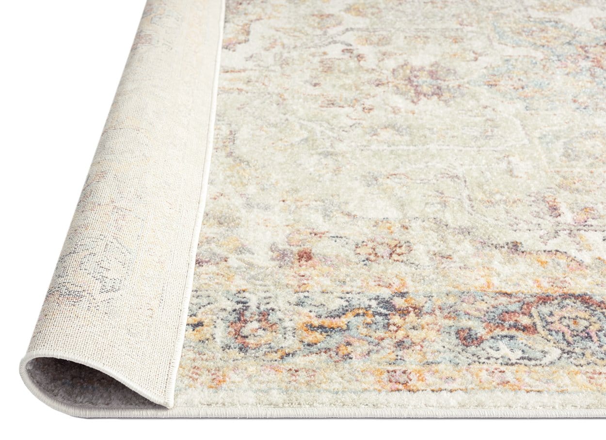 Summer Orange and Blue Multi-Colour Distressed Rug - Image 10